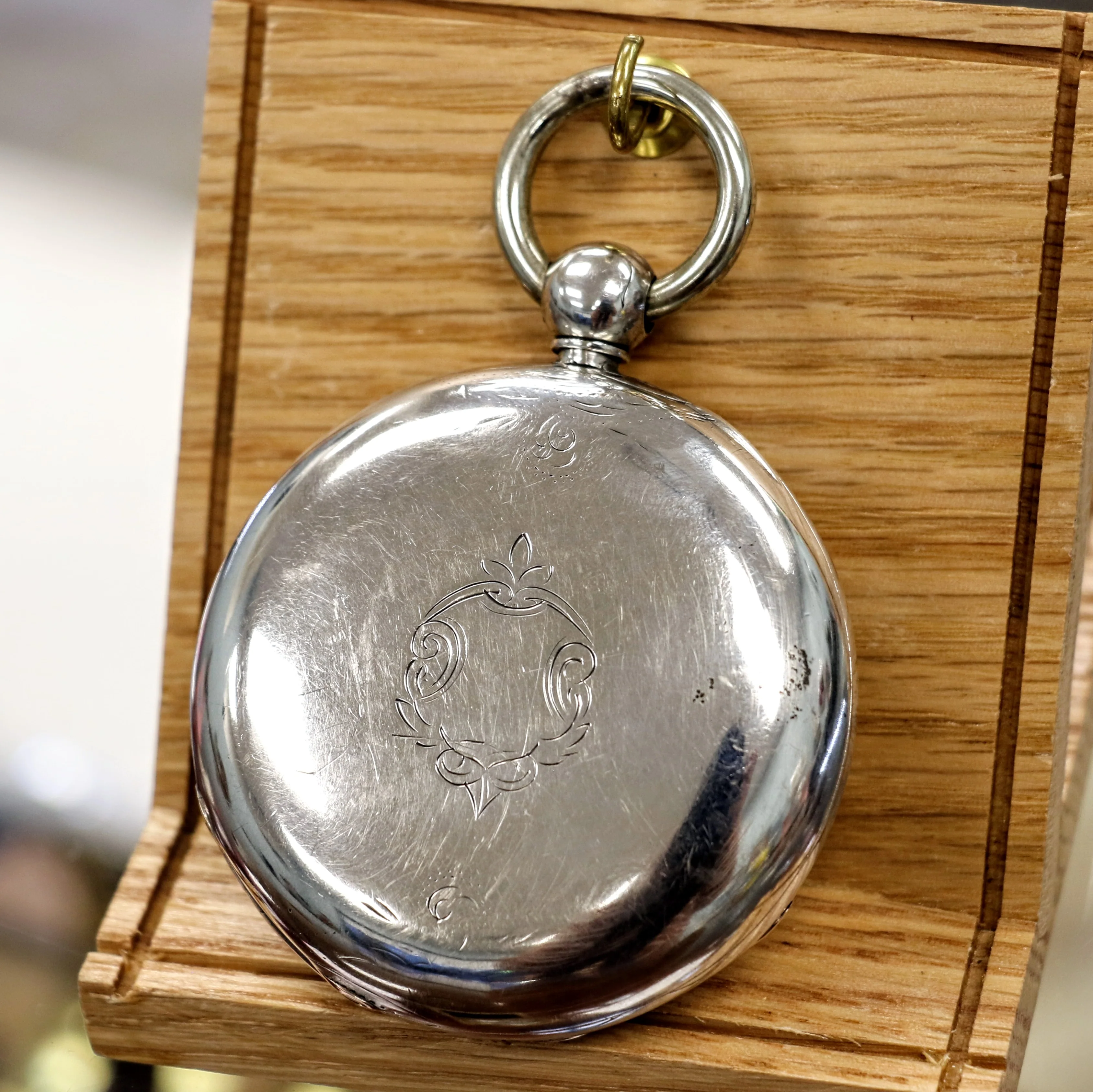 Antique 1868 ELGIN Grade 57 G.M. Wheeler Pocket Watch - Key Wind Silver Open Case - Image 5