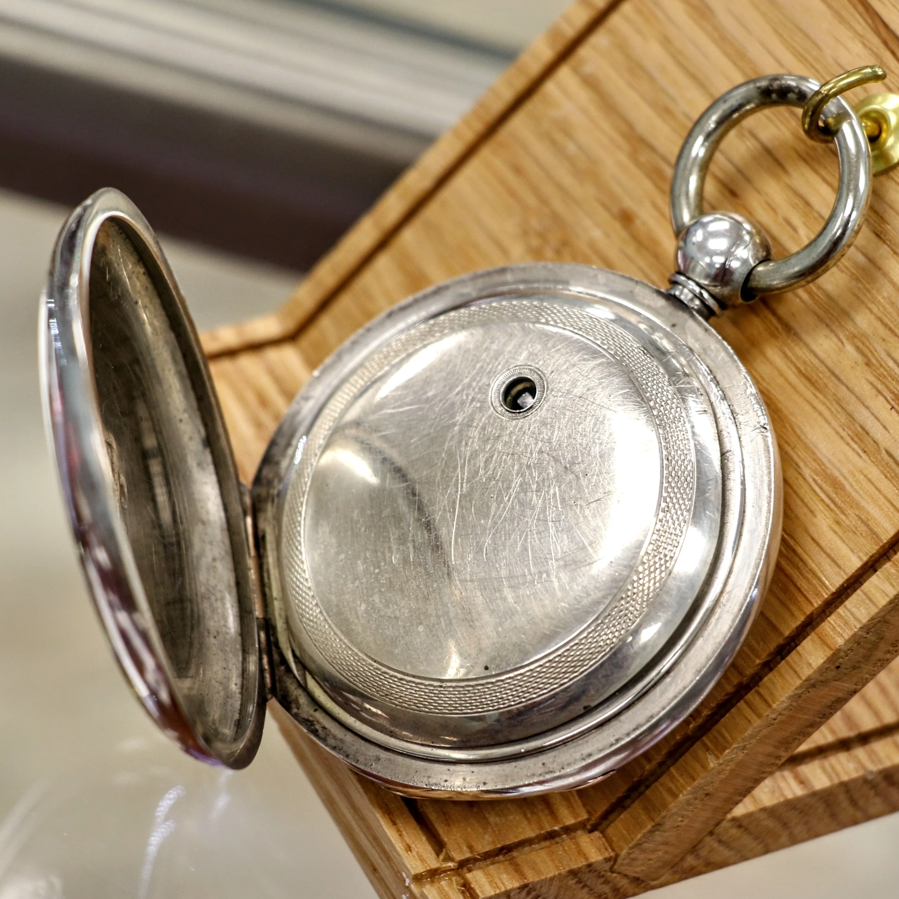 Antique 1868 ELGIN Grade 57 G.M. Wheeler Pocket Watch - Key Wind Silver Open Case - Image 9