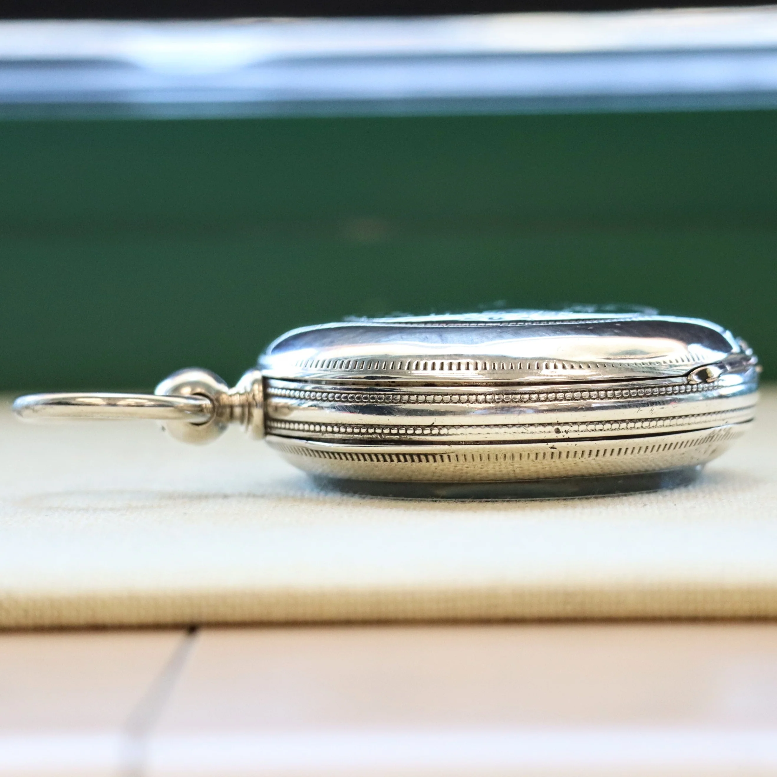 1884 ELGIN Pocket Watch Openface 18s Grade 7 Key Wind 7 Jewels Coin Silver Case - Image 10