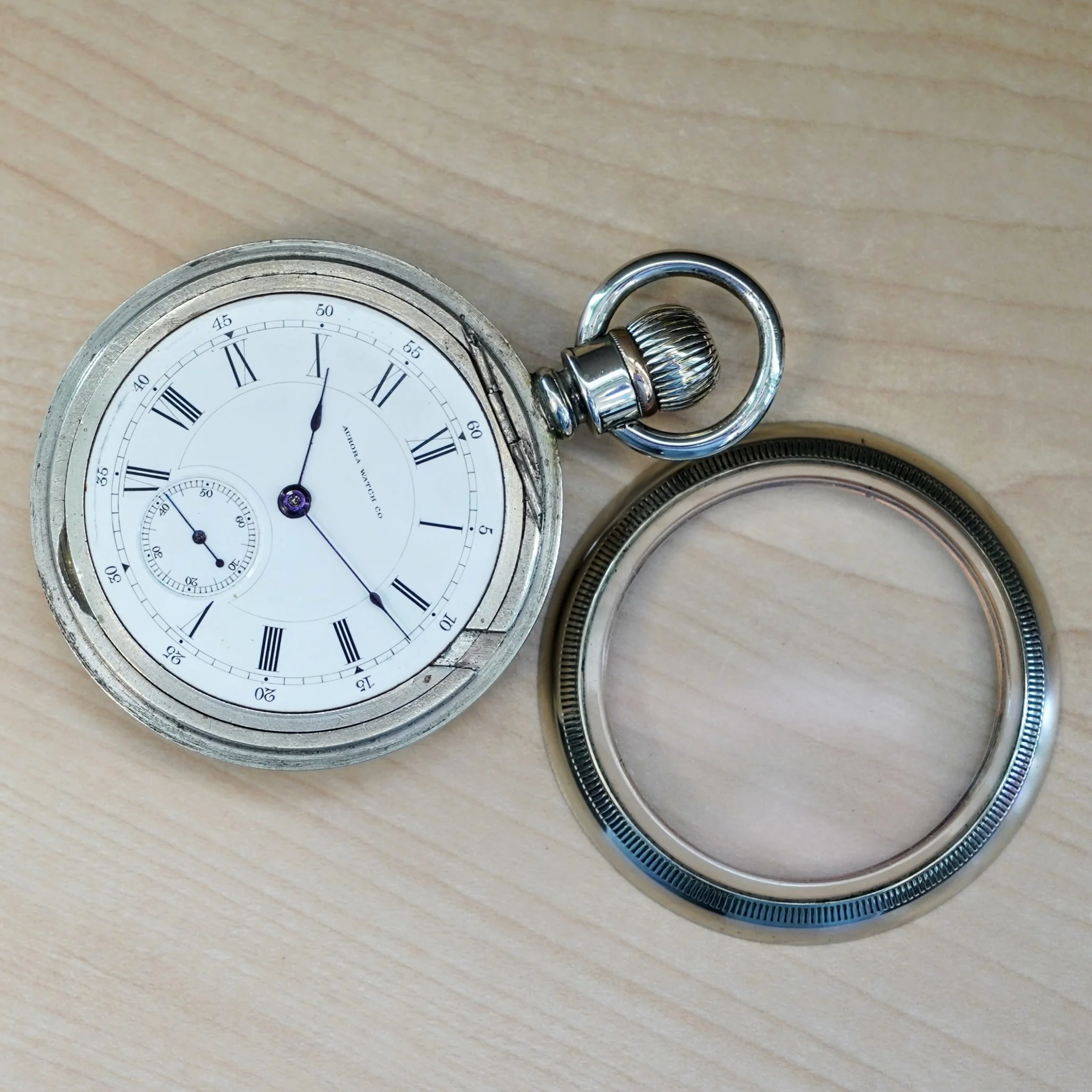 1885 AURORA Pocket Watch 18s Lever Set 11 Jewels Proximity 148 Made in USA - Image 8