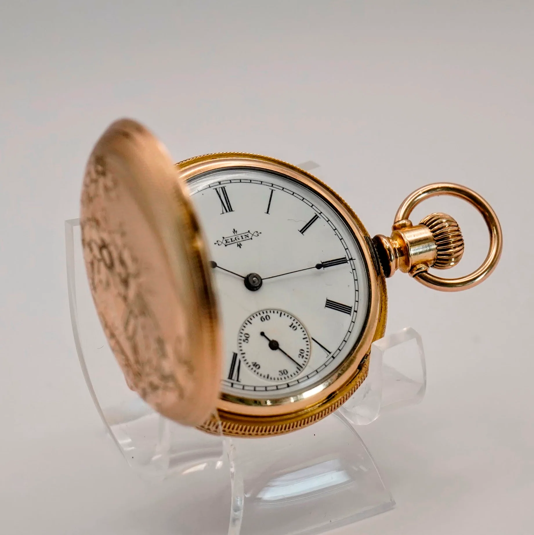 1888 Ladies Elgin Pocket Watch Hunter Case 11J 6s Grade 94 Roman Numerals USA - Image 7