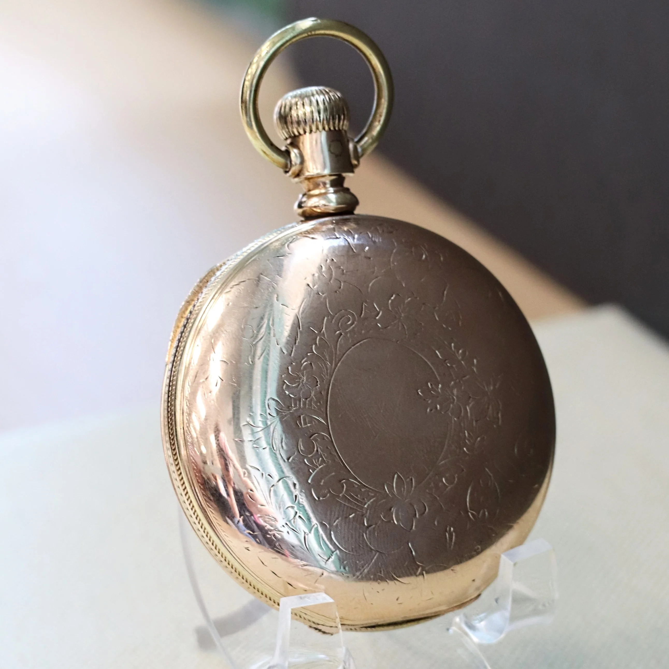 1888 ROCKFORD Pocket Watch 18s Grade 83 15 Jewels Hunter Case Yellow G.F. - Image 5