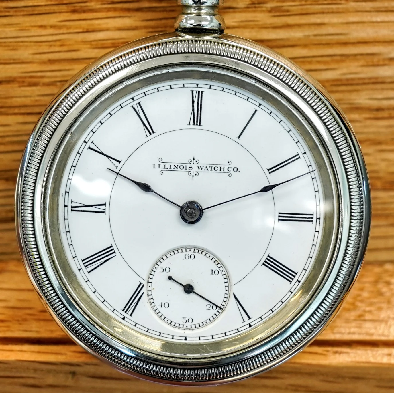 1893 ILLINOIS Pocket Watch Openface 18s Grade 61 15 Jewels Silverode Case - Image 2