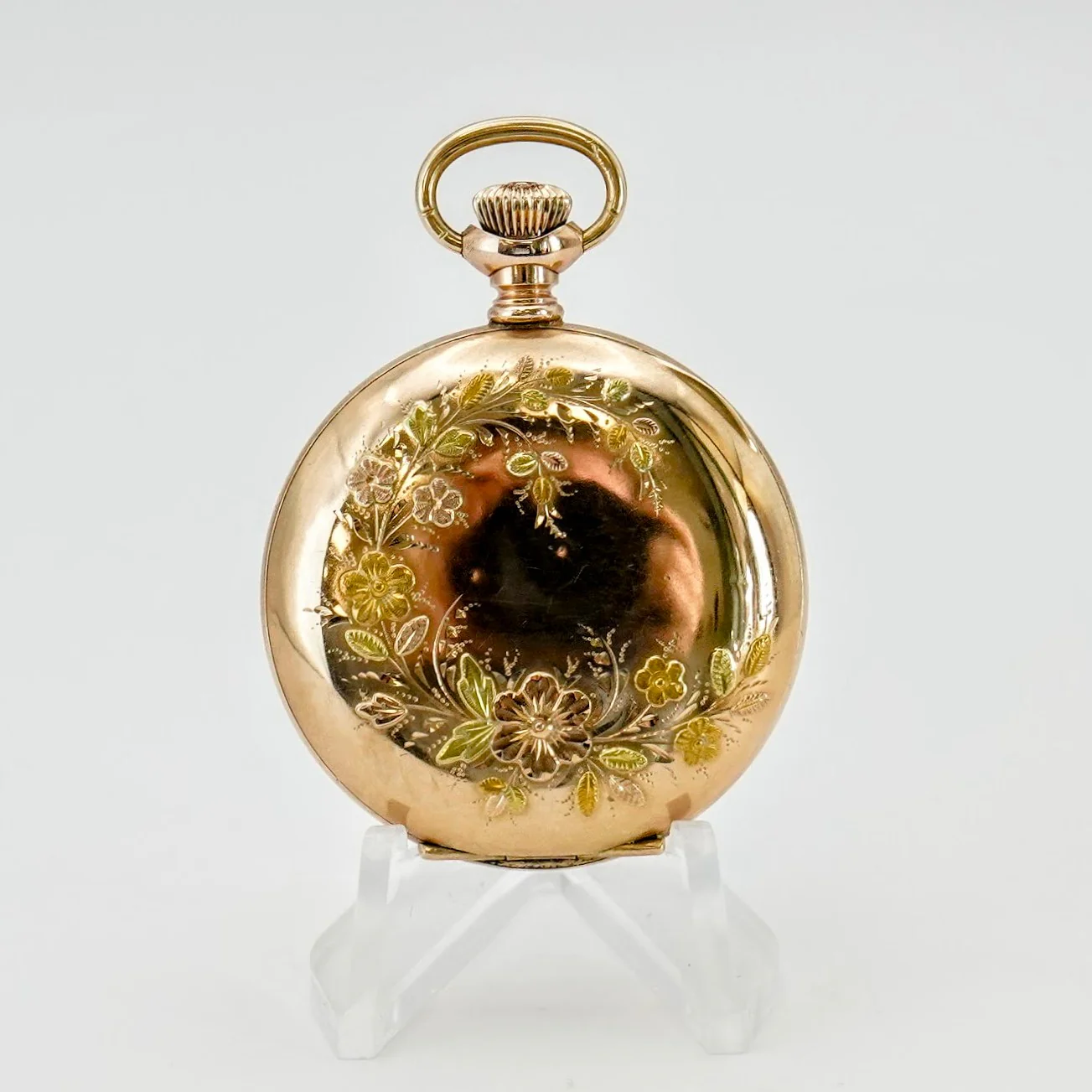 1898 Elgin Dress Ladies Pocket Watch 0s 15 Jewels Grade 129 Fancy Case & Dial GF Hunter Case - Image 9