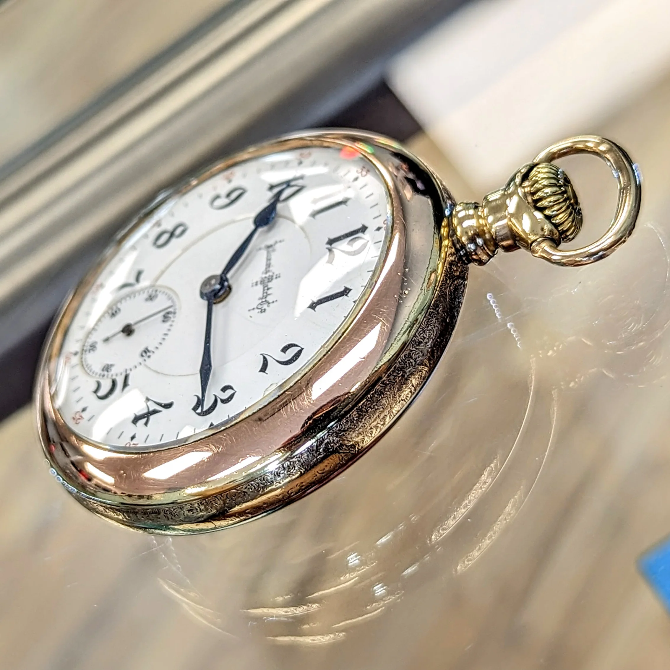 1899 ILLINOIS Bunn Special Railroad Pocket Watch 18s 24 Jewels Adjusted Openface 10K Gold Filled - Image 10