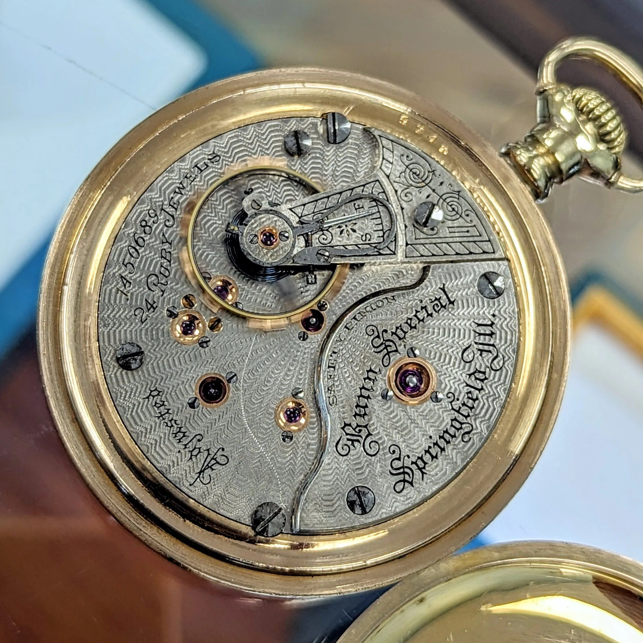 1899 ILLINOIS Bunn Special Railroad Pocket Watch 18s 24 Jewels Adjusted Openface 10K Gold Filled - Image 15