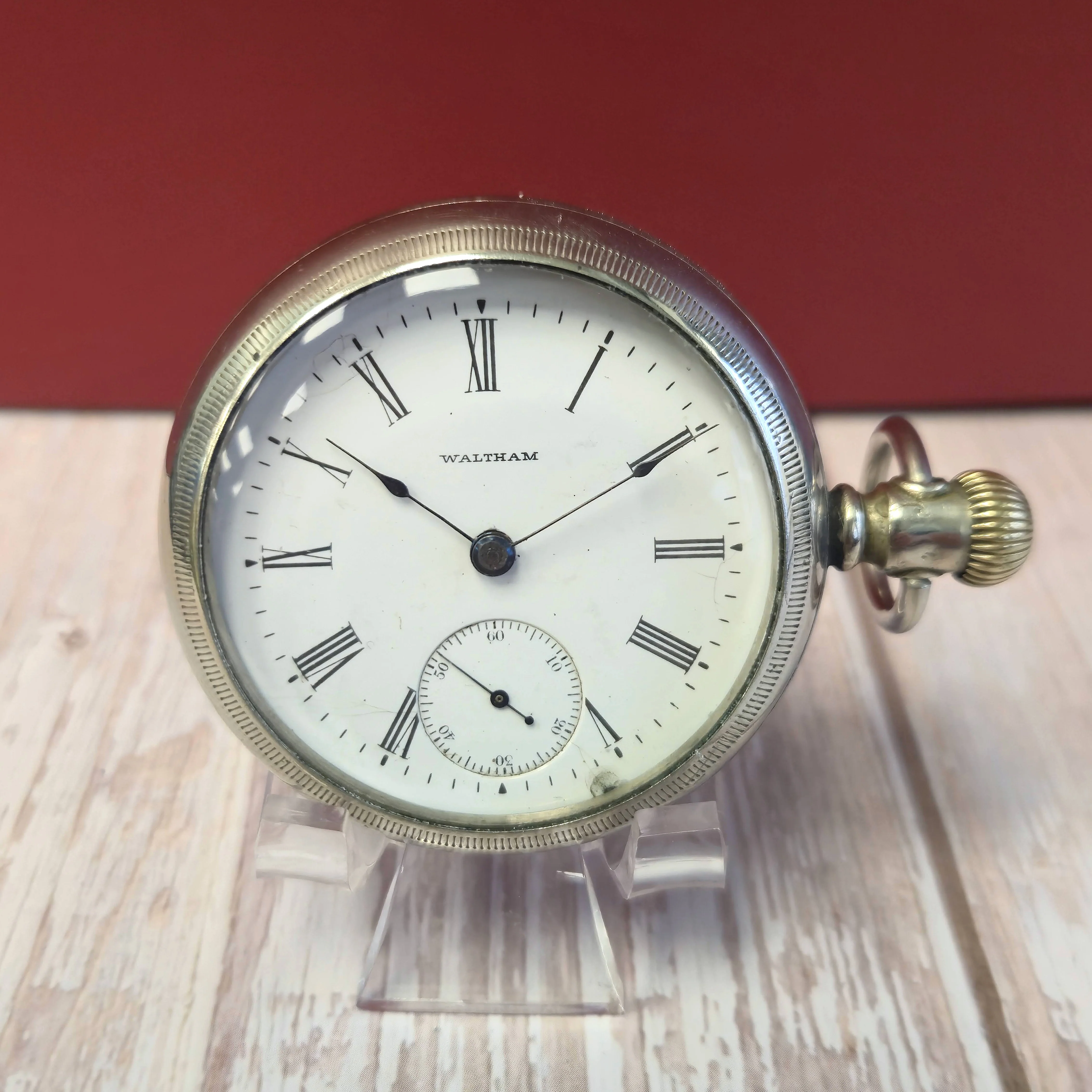 1900 Waltham Pocket Watch 18s Open face Grade No. 18 7 Jewels Lever Set Serviced - Image 5
