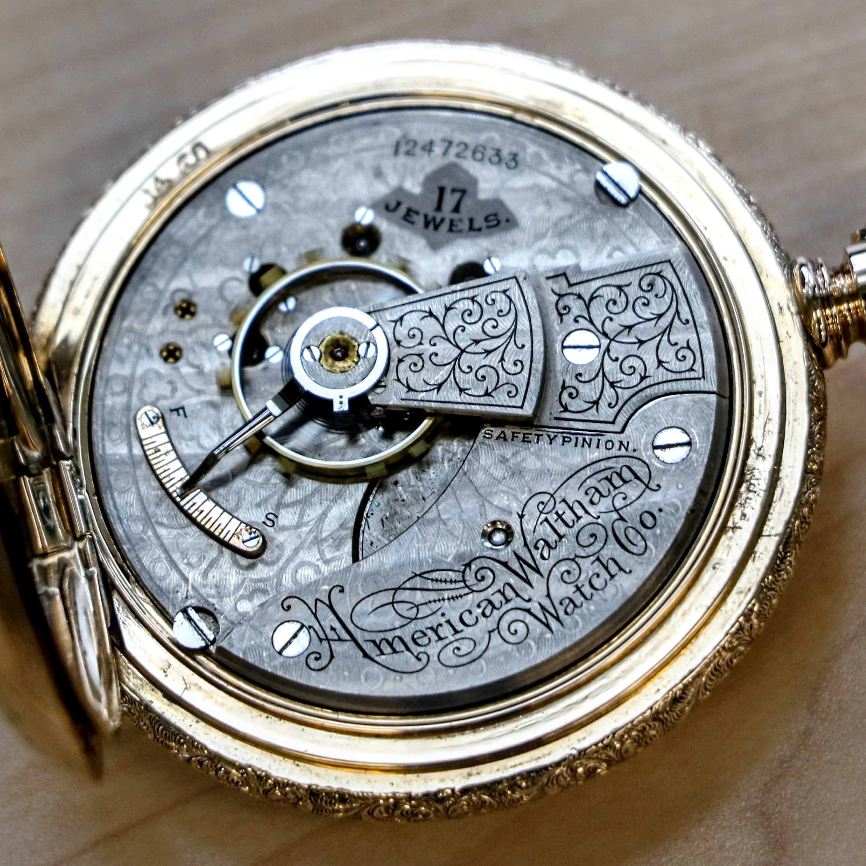 1903 WALTHAM Waltham Pocket Watch 18s 17 Jewels Grade 825 - VERY RARE Kenosha Hunter Case - Image 14