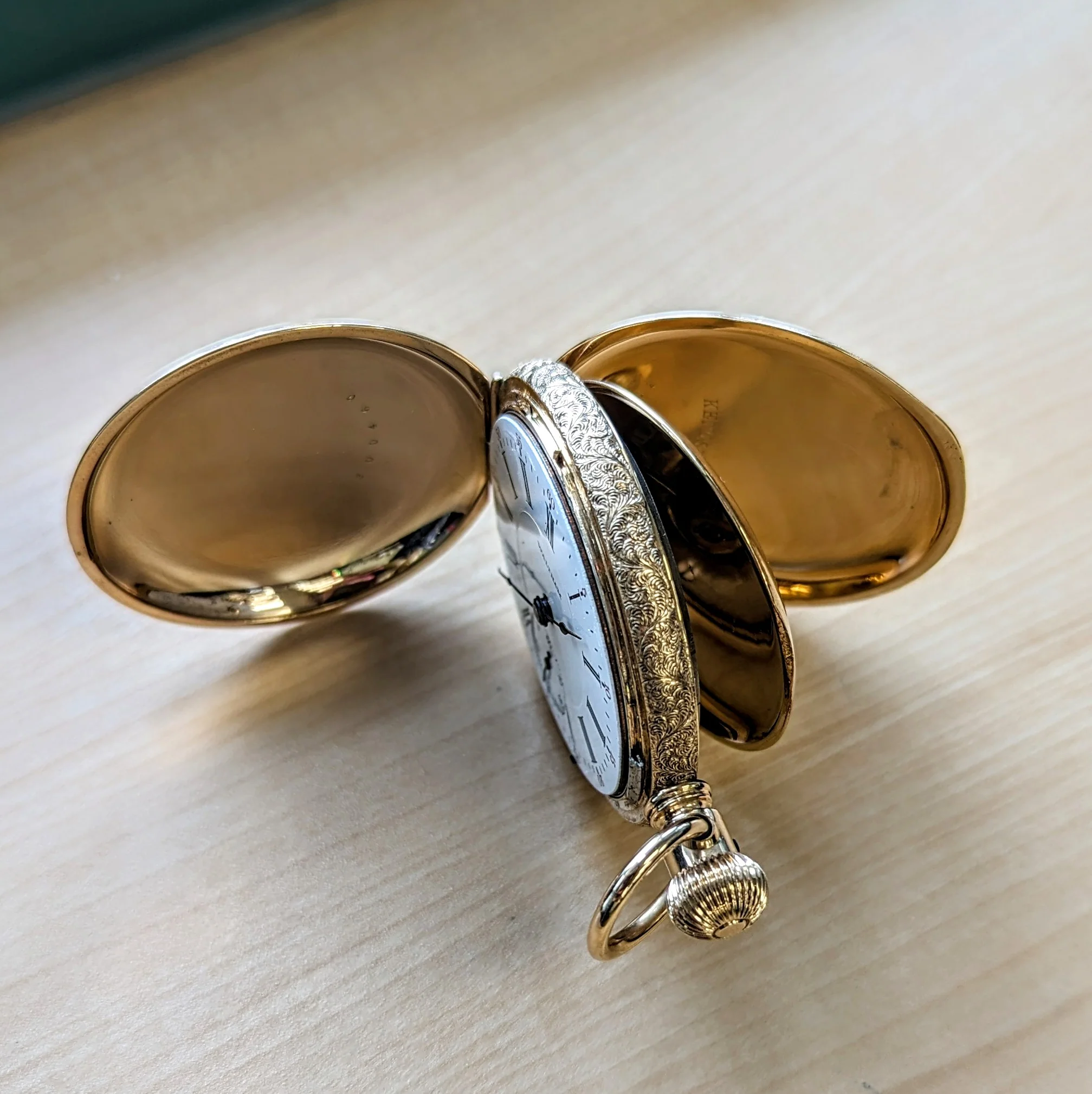 1903 WALTHAM Waltham Pocket Watch 18s 17 Jewels Grade 825 - VERY RARE Kenosha Hunter Case - Image 17