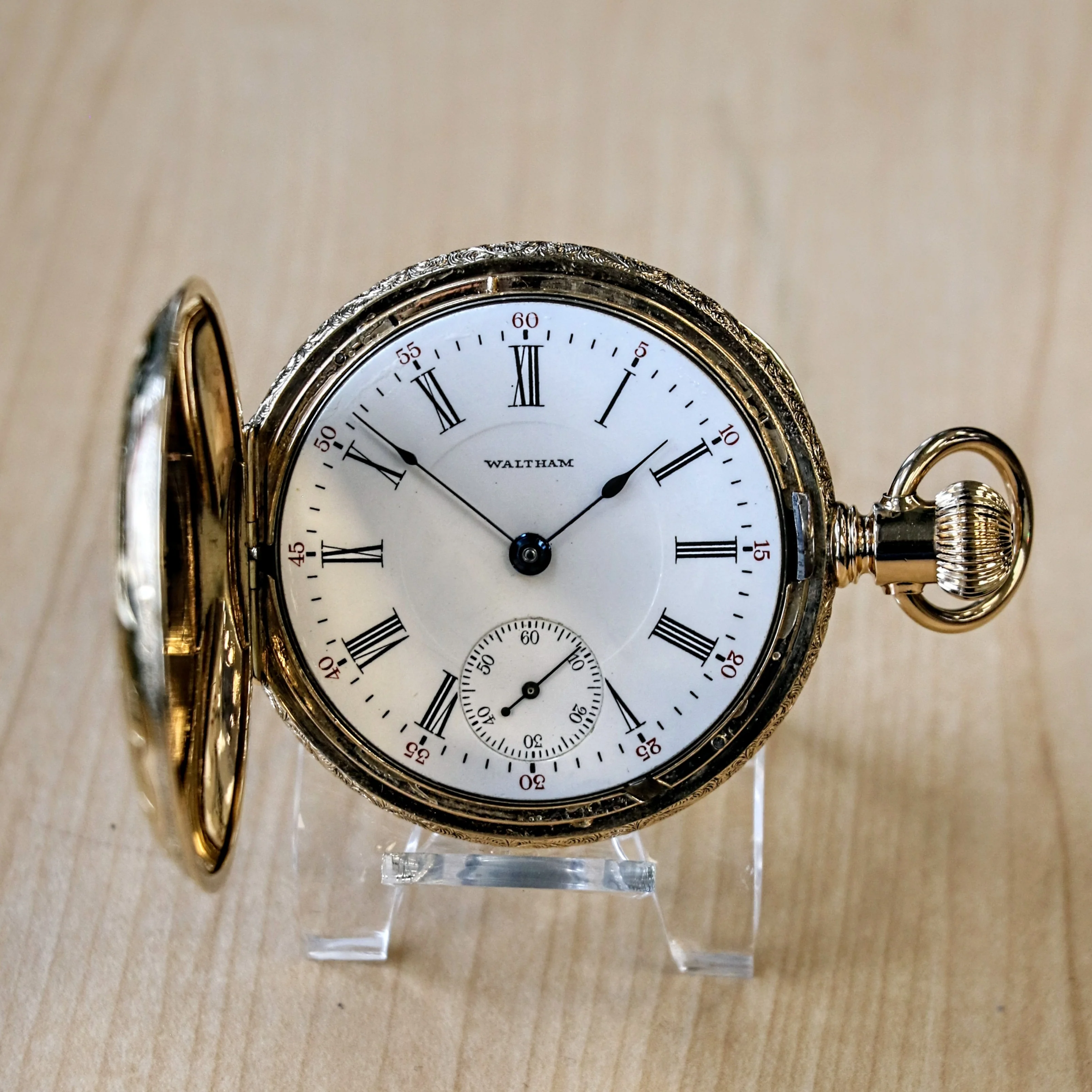 1903 WALTHAM Waltham Pocket Watch 18s 17 Jewels Grade 825 - VERY RARE Kenosha Hunter Case - Image 3