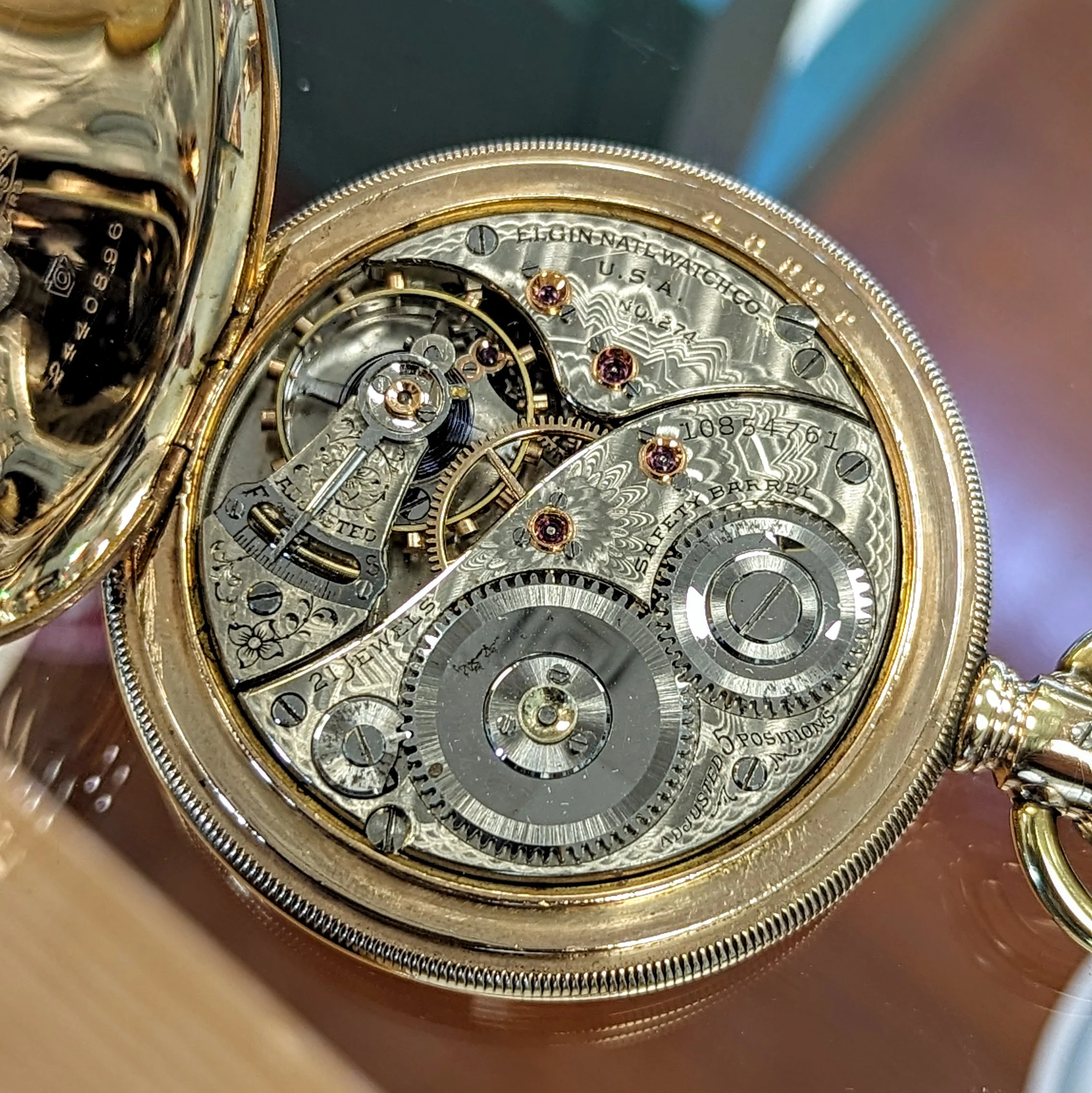 1904 ELGIN Railroad Pocket Watch 18s Grade No. 274 21 Jewels Hunter Case - RARE! - Image 17