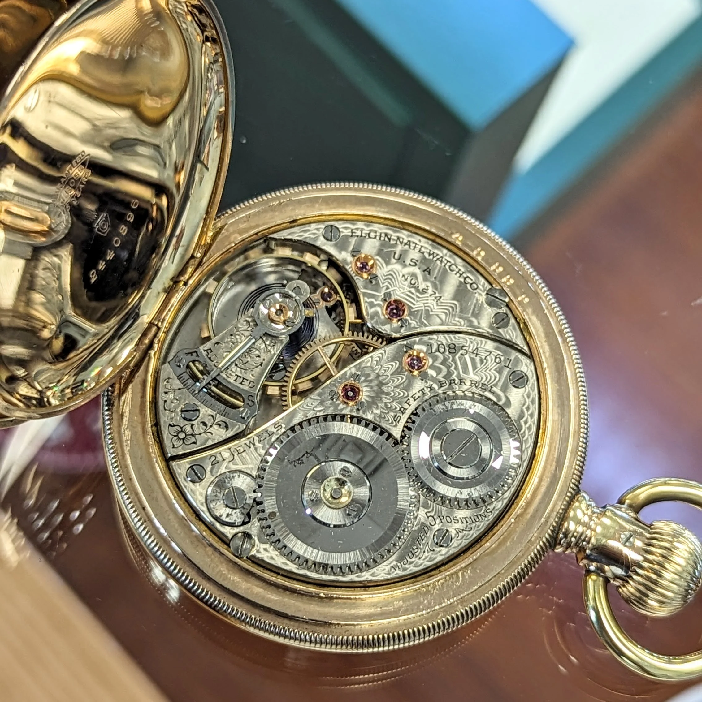 1904 ELGIN Railroad Pocket Watch 18s Grade No. 274 21 Jewels Hunter Case - RARE! - Image 18