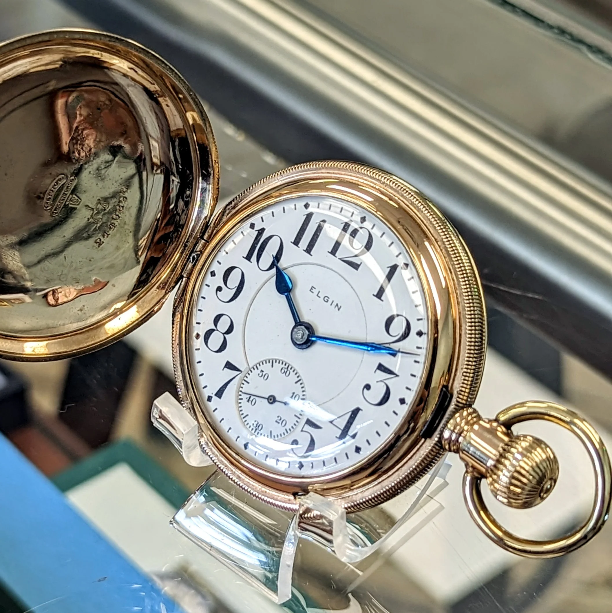 1904 ELGIN Railroad Pocket Watch 18s Grade No. 274 21 Jewels Hunter Case - RARE! - Image 4