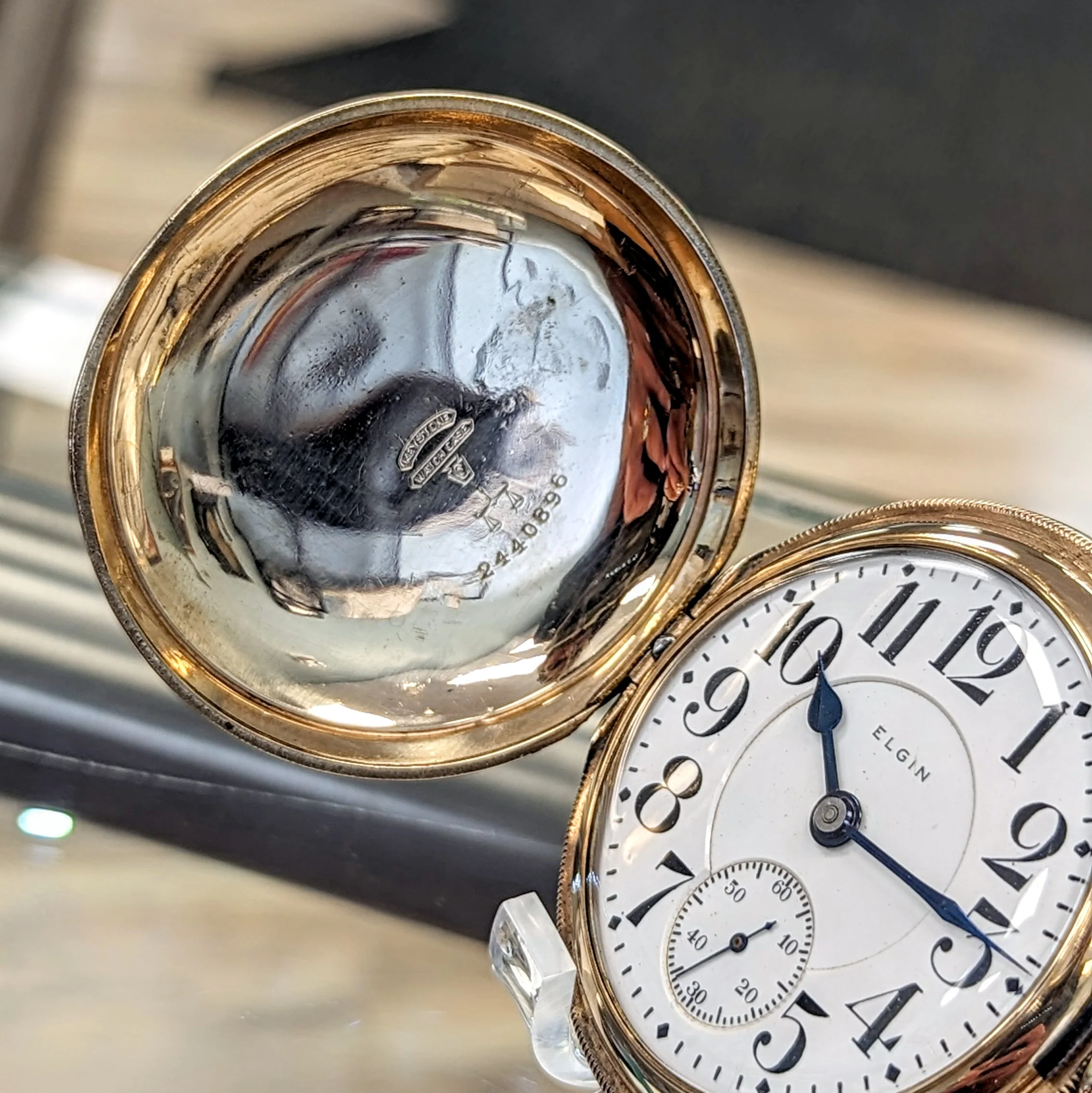 1904 ELGIN Railroad Pocket Watch 18s Grade No. 274 21 Jewels Hunter Case - RARE! - Image 8