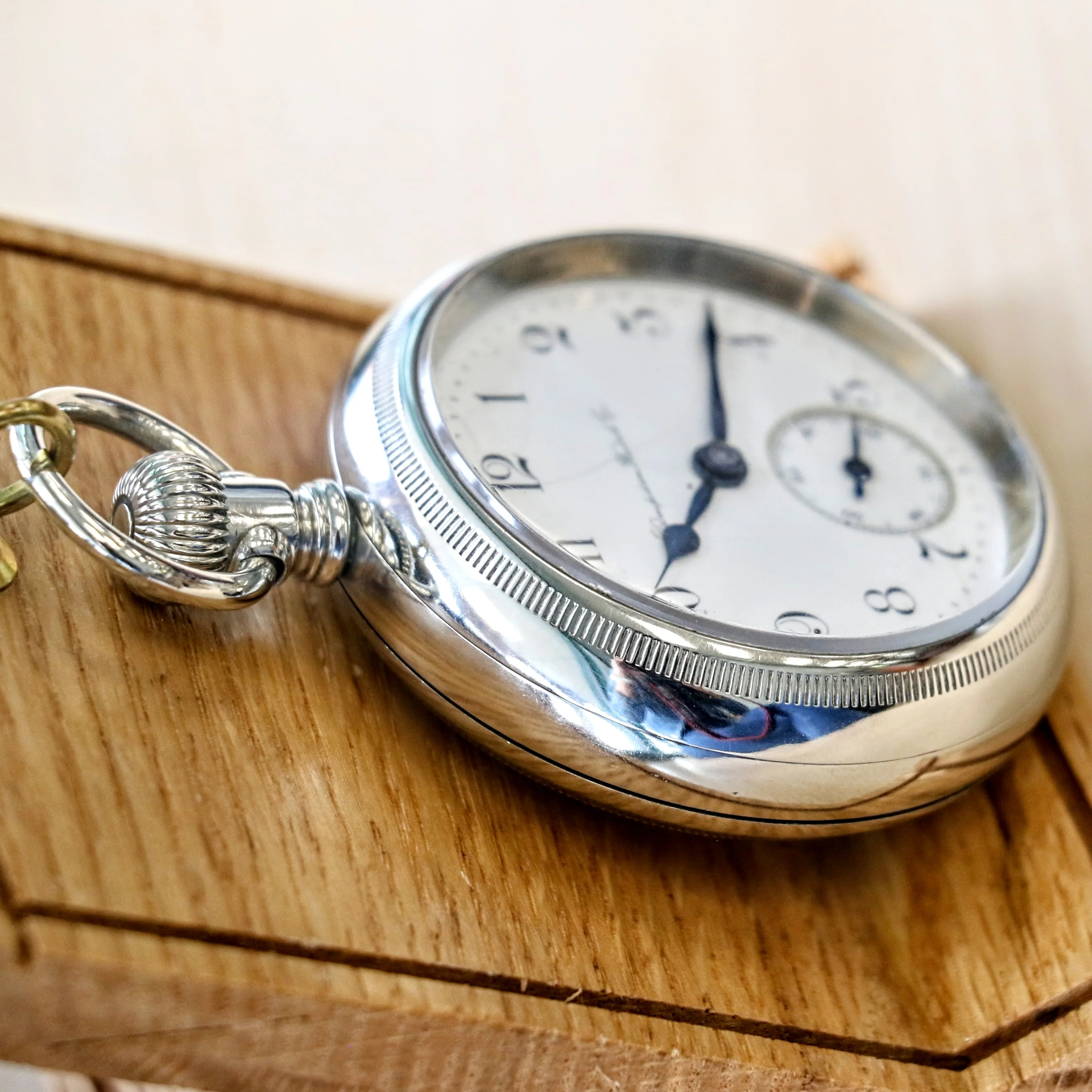 1904 HAMPDEN Watch Co. Pocket Watch 18s Grade No. 65 11 Jewels Lever Set USA Made - Image 8
