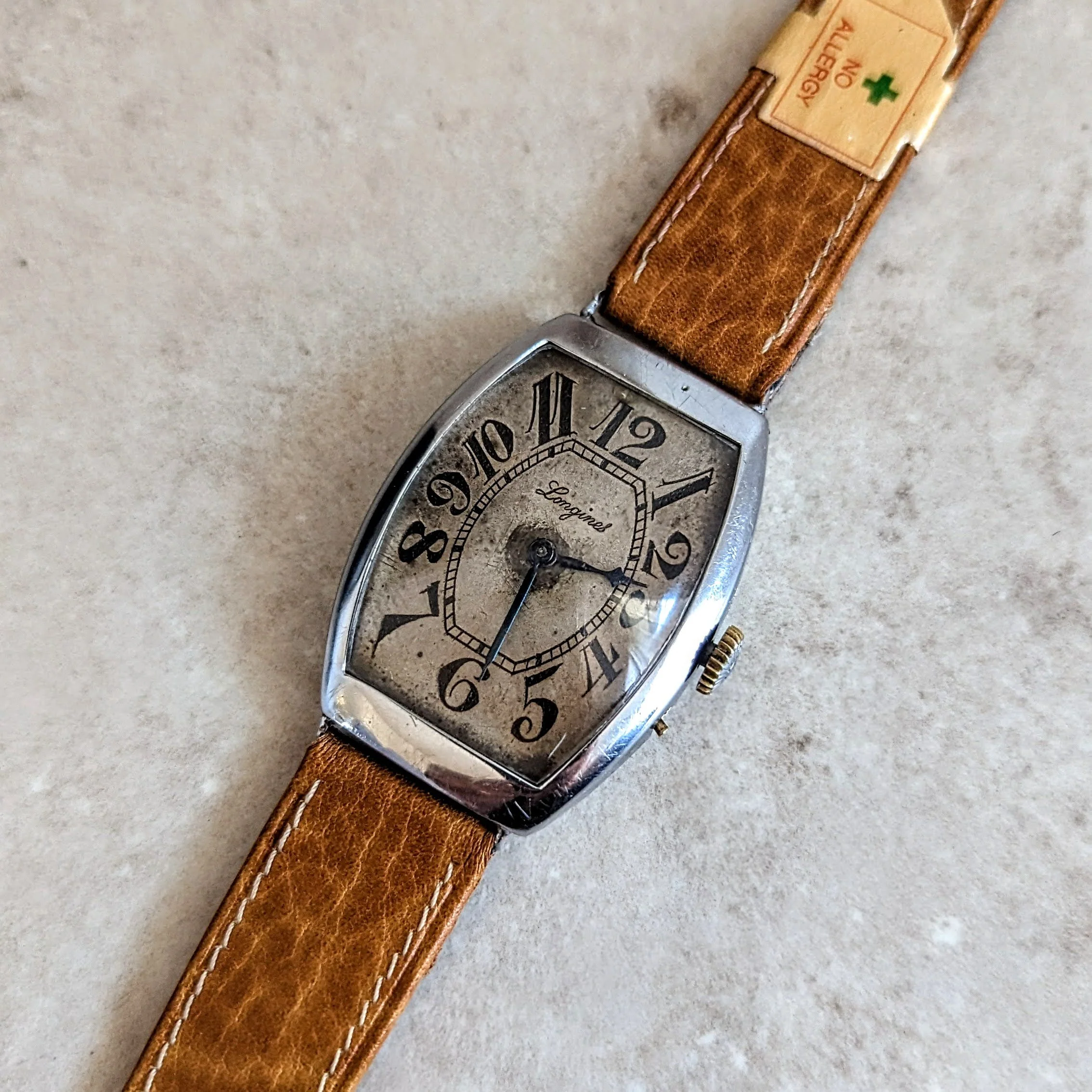 1904 LONGINES Mechanical Wristwatch Ref. 1342 Push Button Set Wire Lug Watch - Image 3