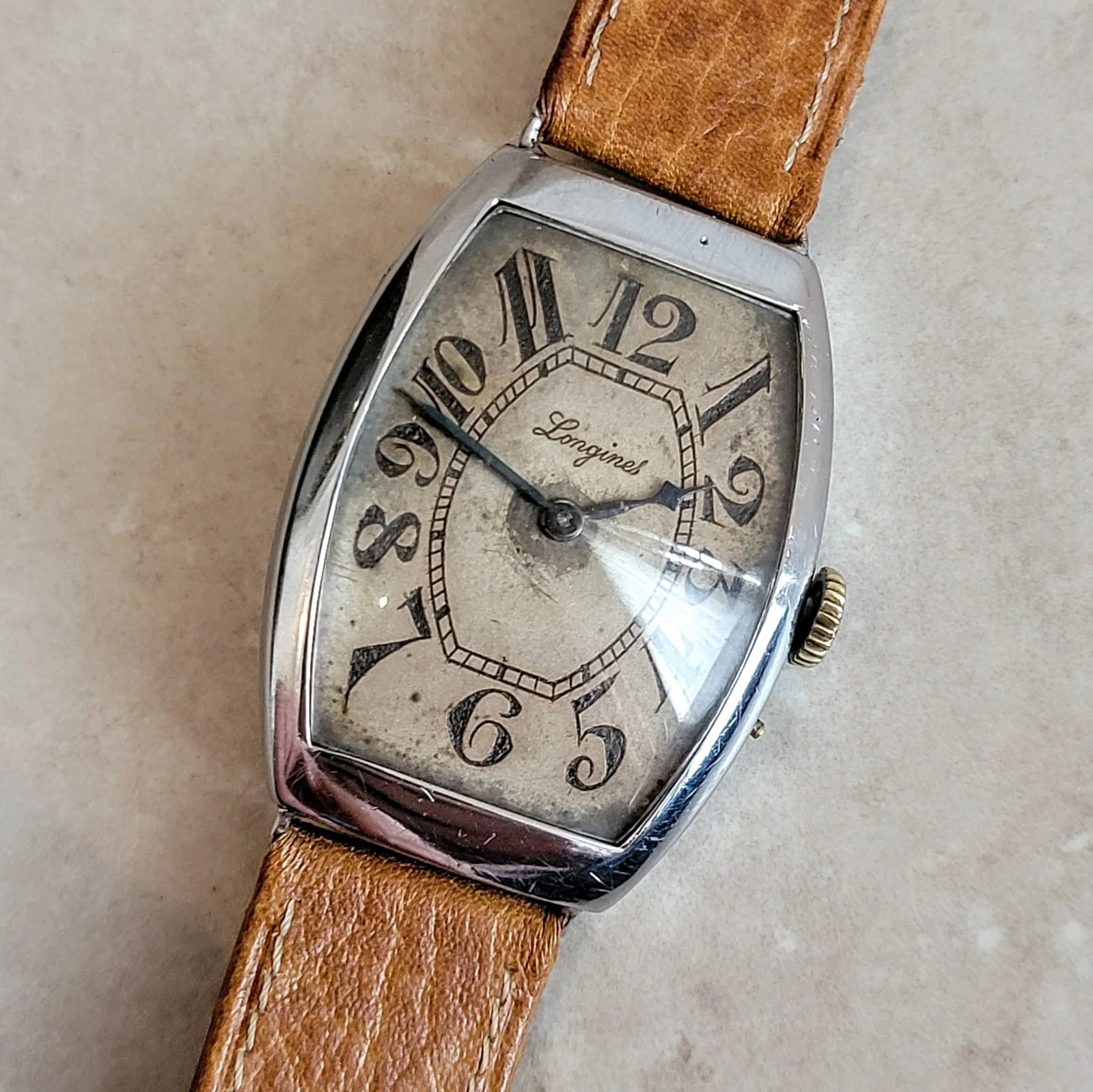 1904 LONGINES Mechanical Wristwatch Ref. 1342 Push Button Set Wire Lug Watch - Image 4