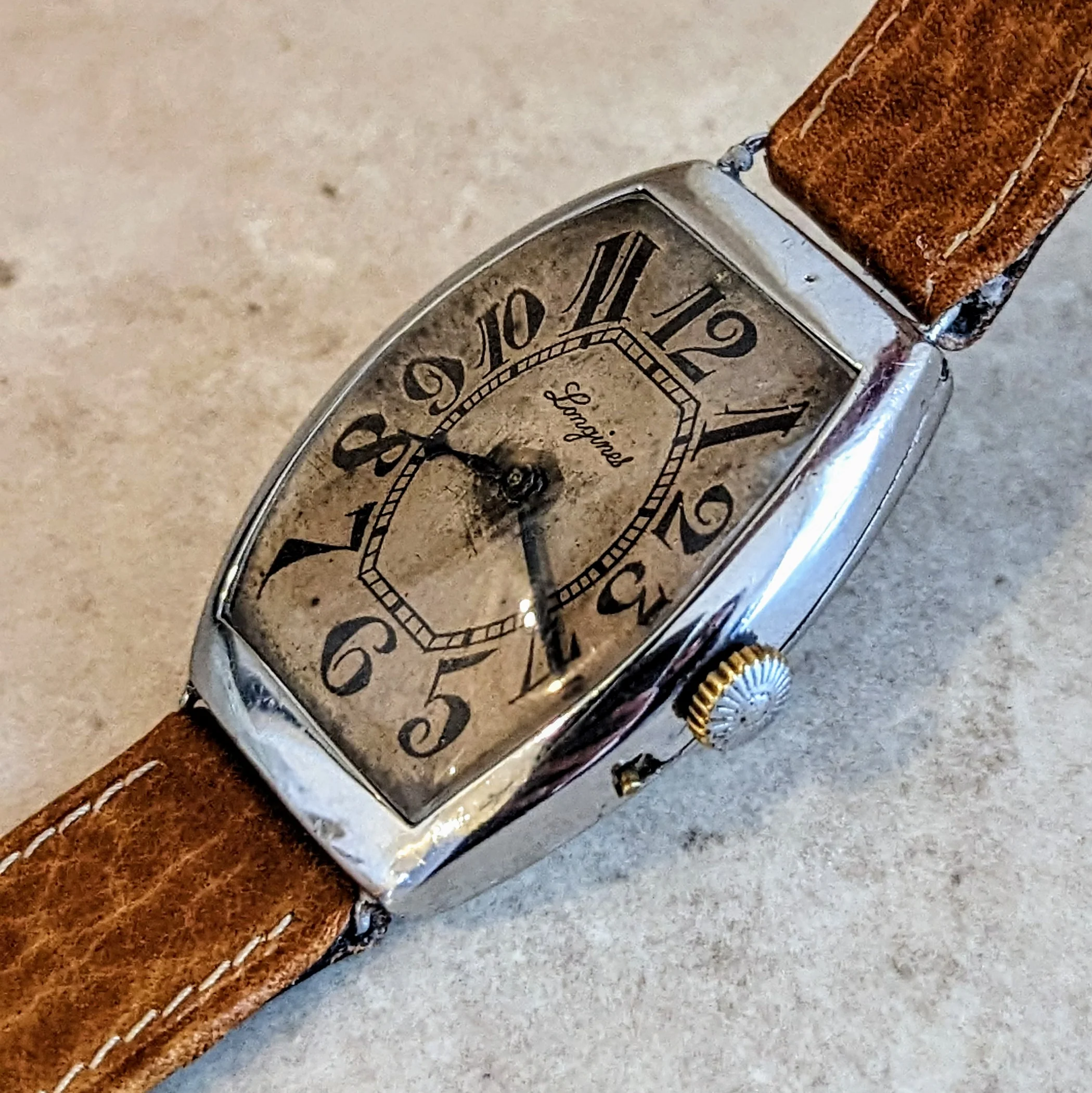 1904 LONGINES Mechanical Wristwatch Ref. 1342 Push Button Set Wire Lug Watch - Image 8