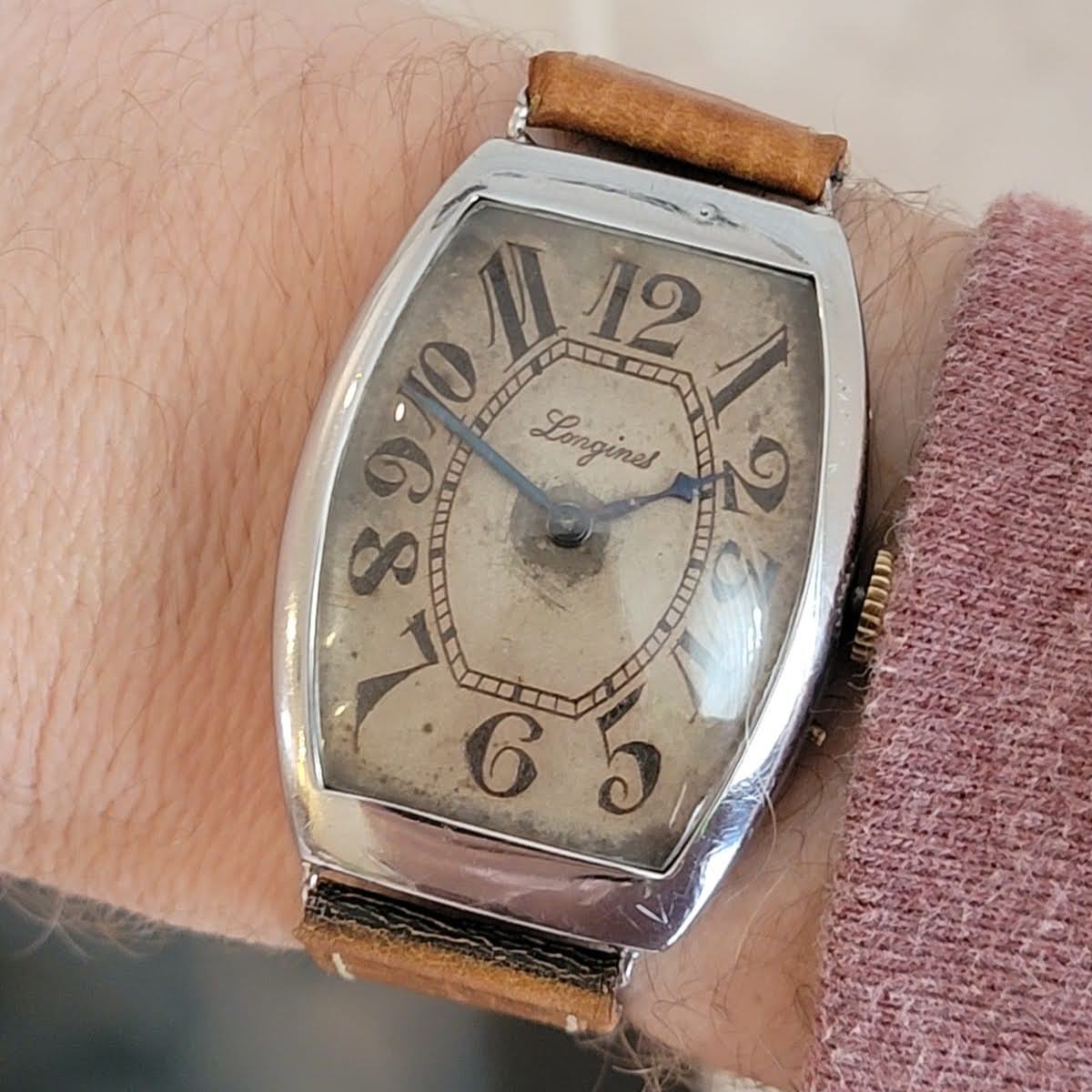 1904 LONGINES Mechanical Wristwatch Ref. 1342 Push Button Set Wire Lug Watch - Image 9