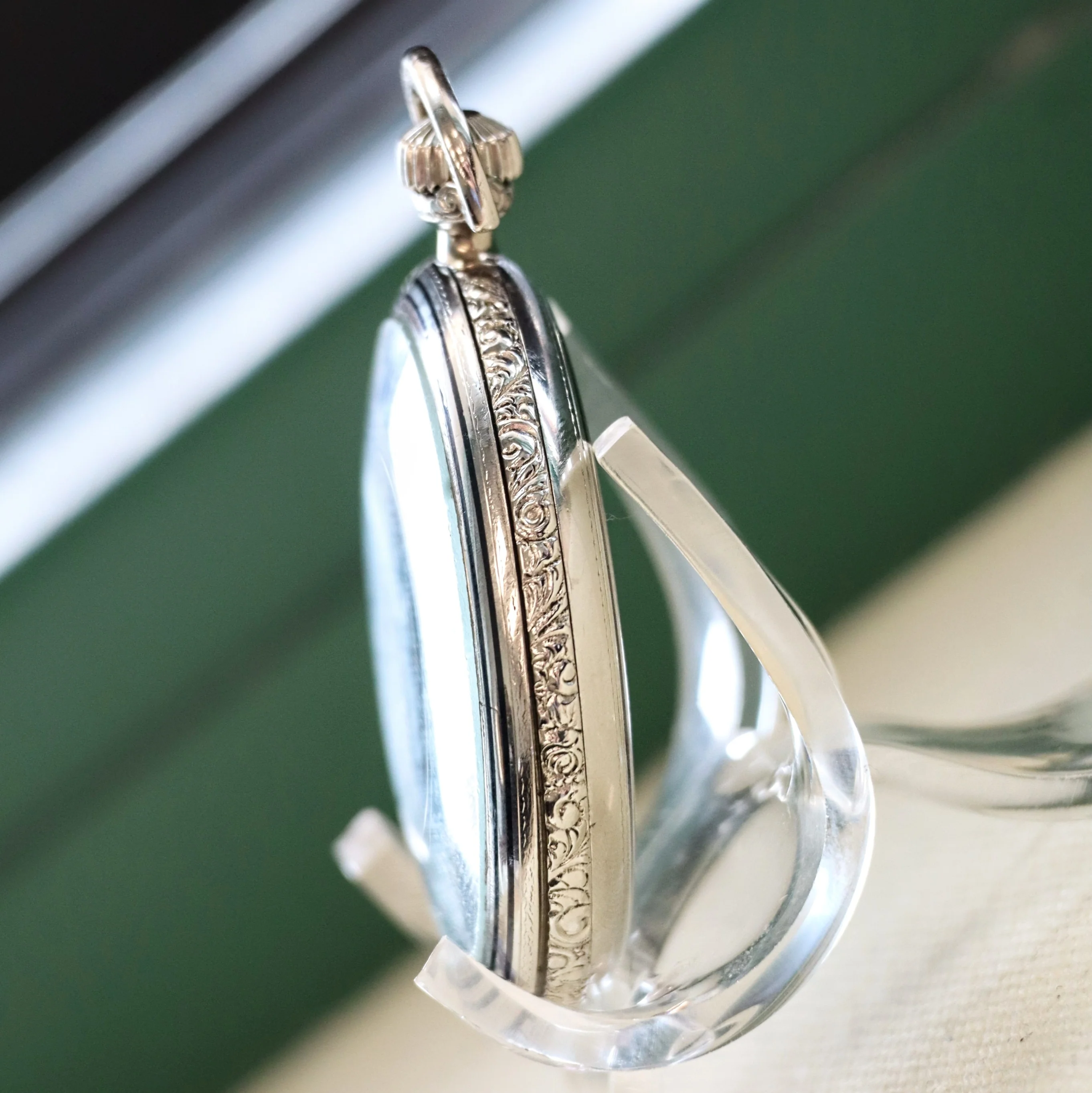 1904 WALTHAM Dress Pocket Watch Openface 12s Grade Riverside 19 Jewels Fancy Engraved Case - Image 7