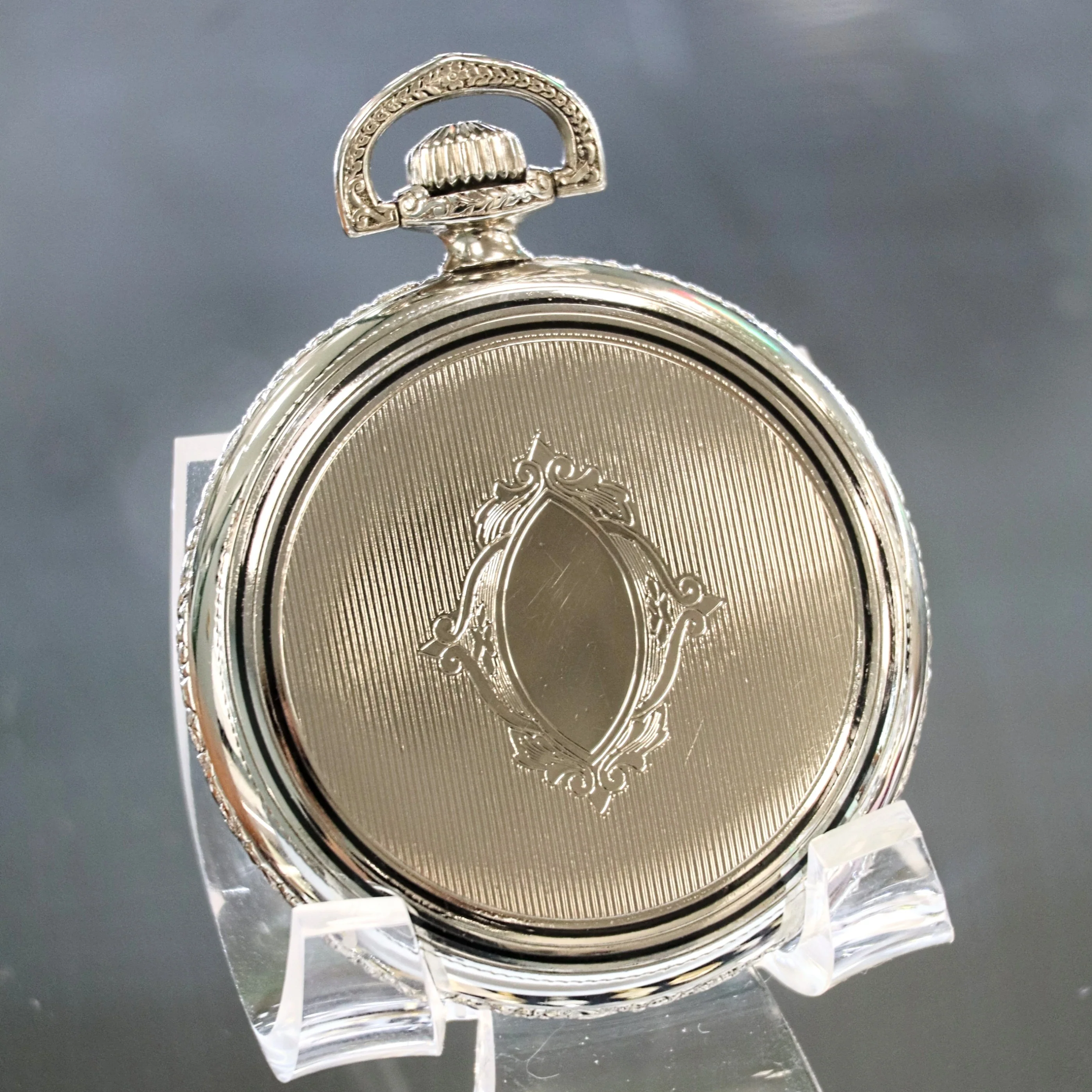 1904 WALTHAM Dress Pocket Watch Openface 12s Grade Riverside 19 Jewels Fancy Engraved Case - Image 8