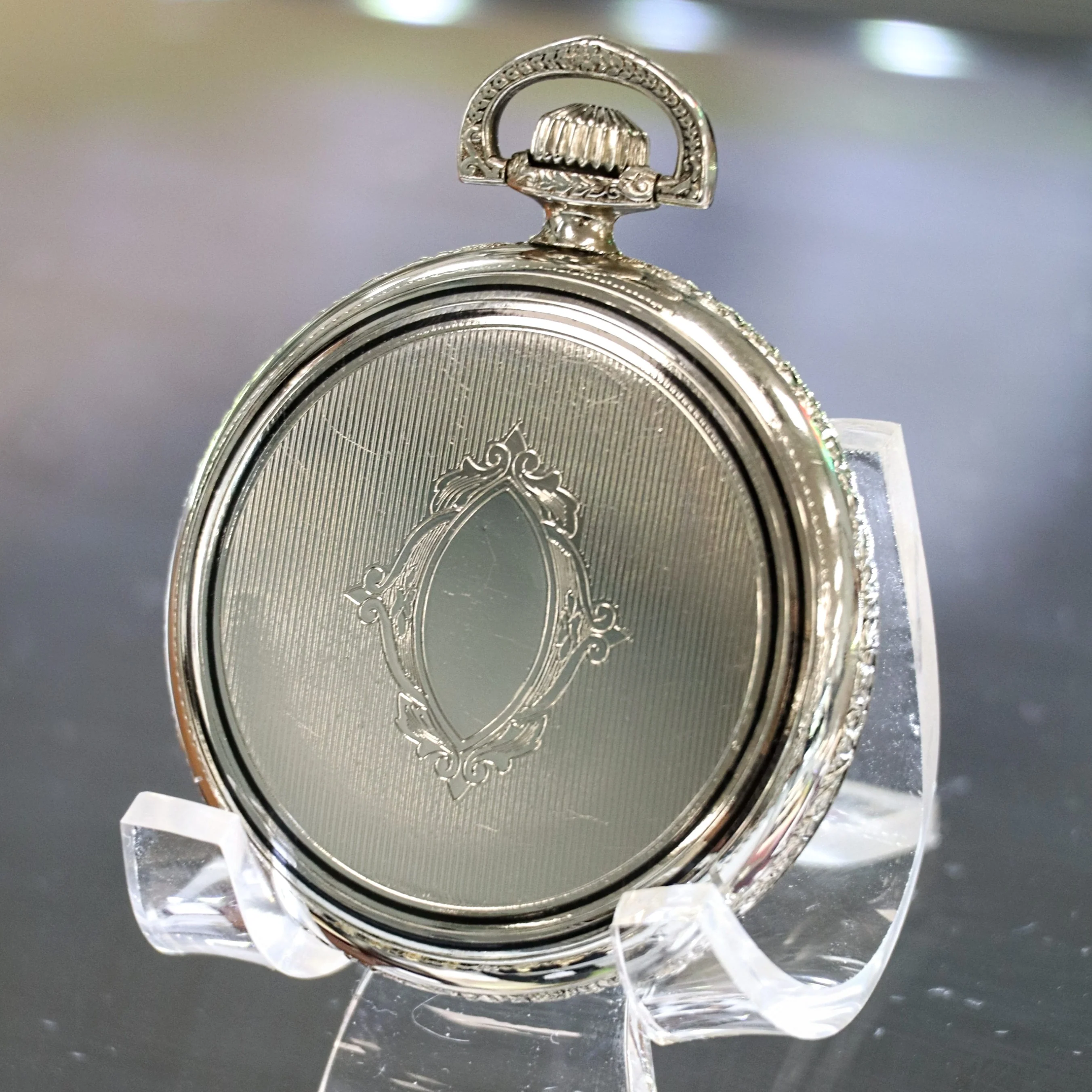 1904 WALTHAM Dress Pocket Watch Openface 12s Grade Riverside 19 Jewels Fancy Engraved Case - Image 9