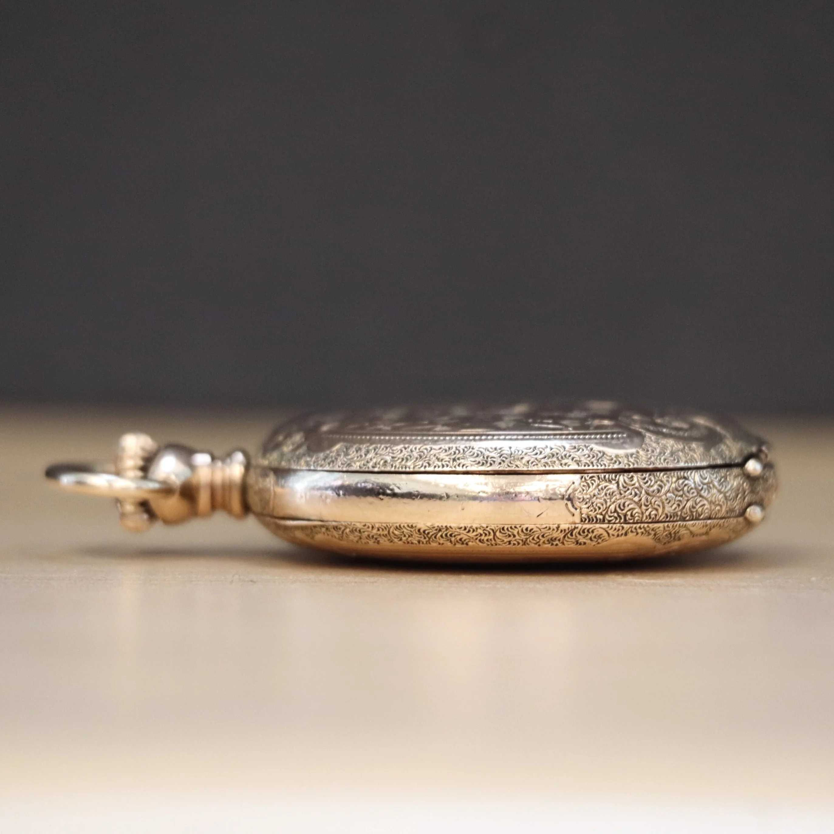 1905 ELGIN Ladies Pocket Watch Hunter Case 0s 7 Jewels Grade 320 Fancy Engraved Decorative Case - Image 12
