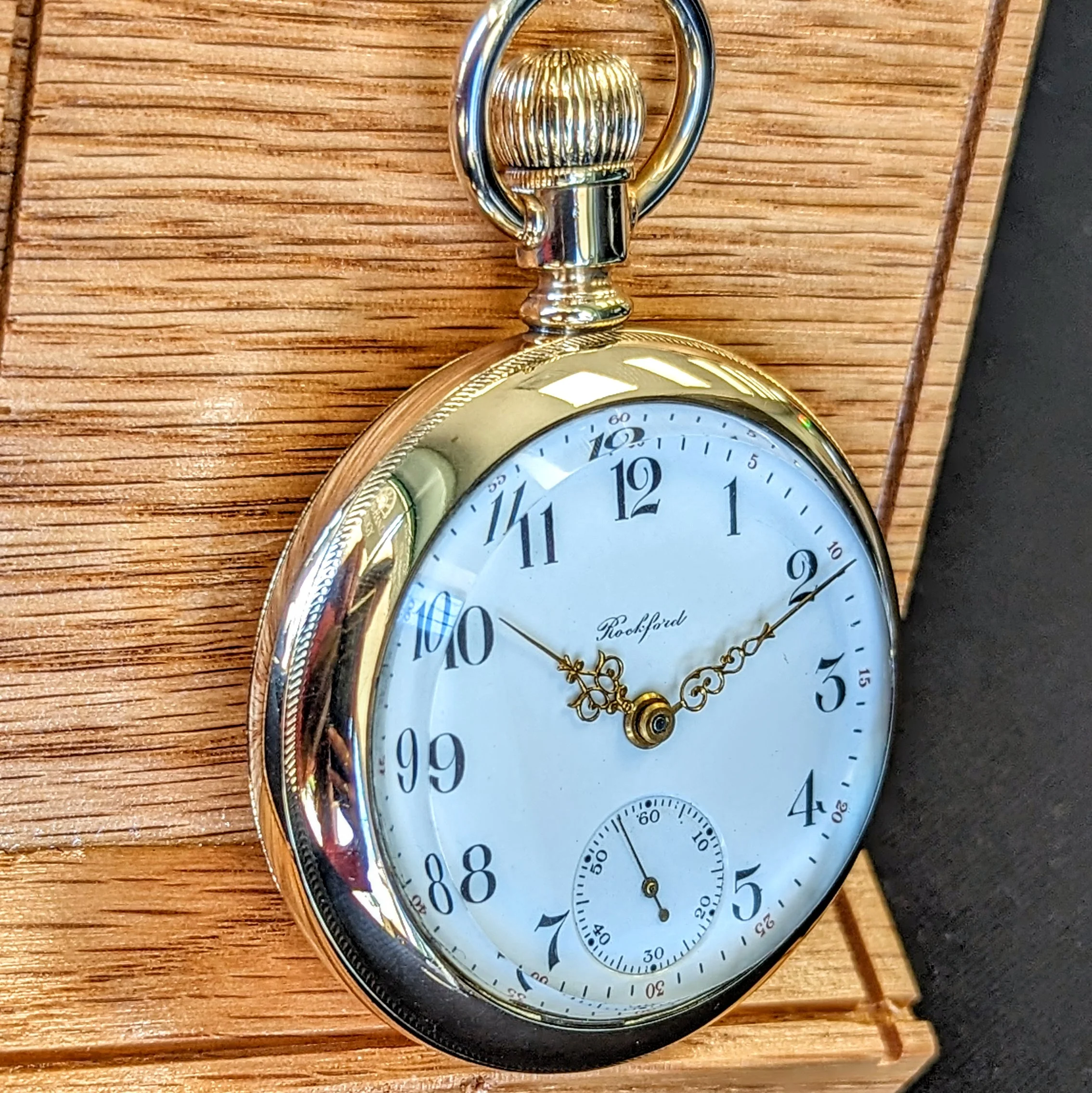 1905 ROCKFORD Pocket Watch 18s Grade 930 Lever Set 17 Jewels Adjusted Openface - Image 4