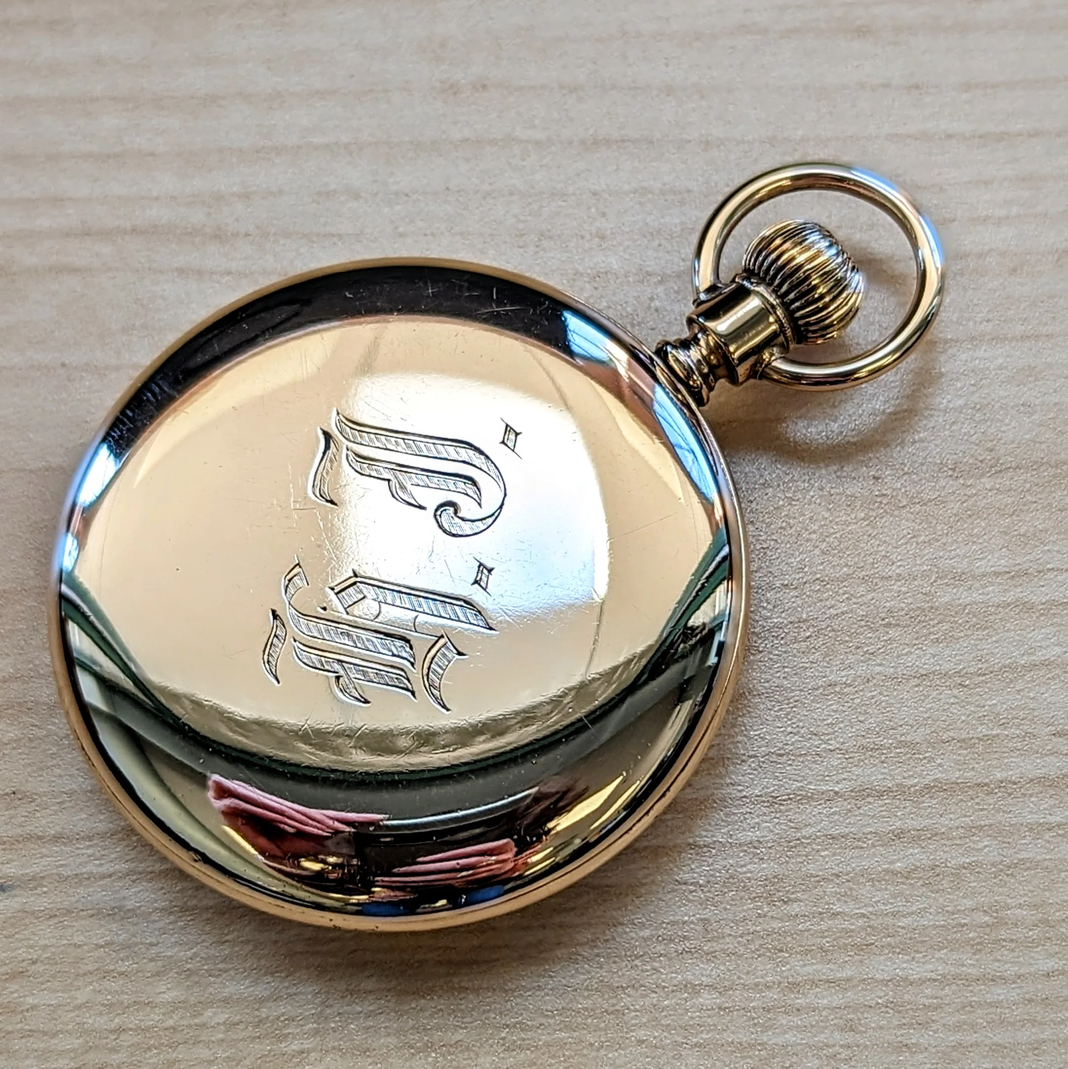 1907 WALTHAM Pocket Watch 12s Openface 7 Jewels Grade 210 14K Yellow GF - Image 11