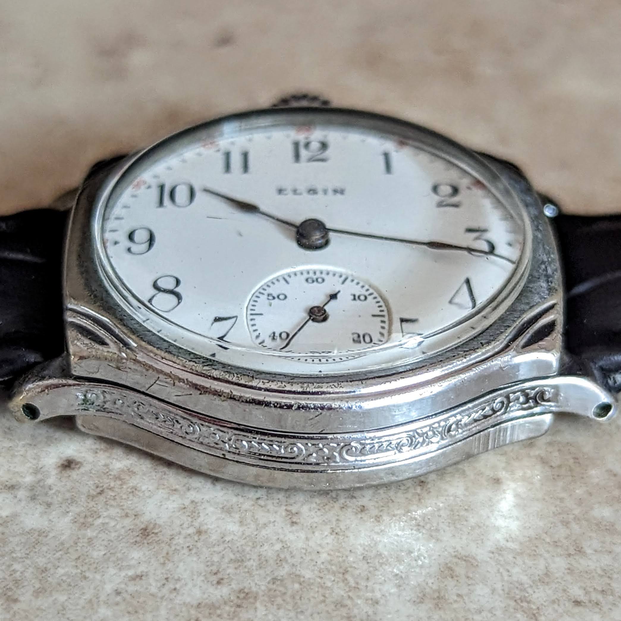 1908 ELGIN Transitional Wristwatch 15J Grade 355 U.S.A. Art Deco Watch - Image 10