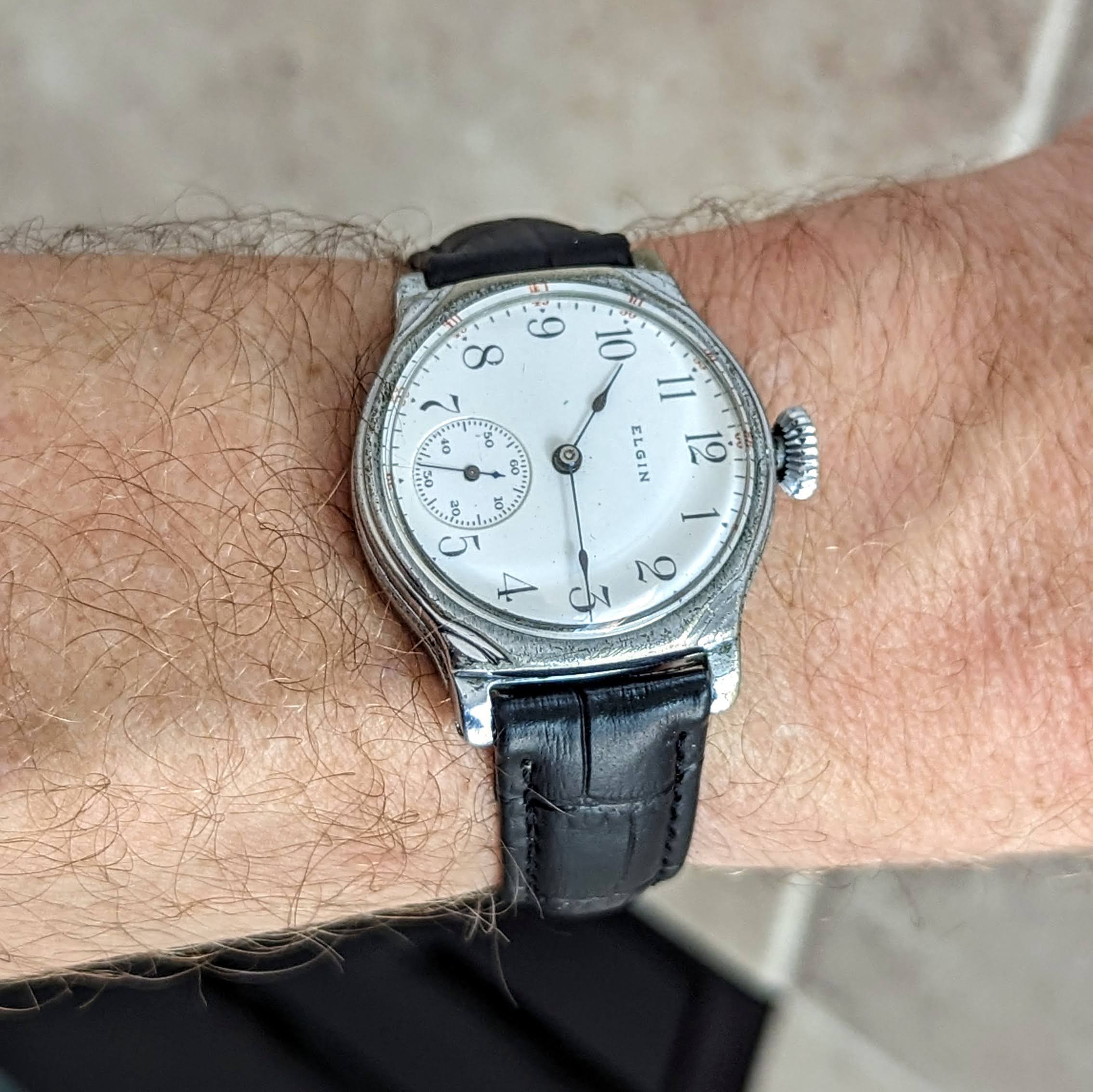 1908 ELGIN Transitional Wristwatch 15J Grade 355 U.S.A. Art Deco Watch - Image 12