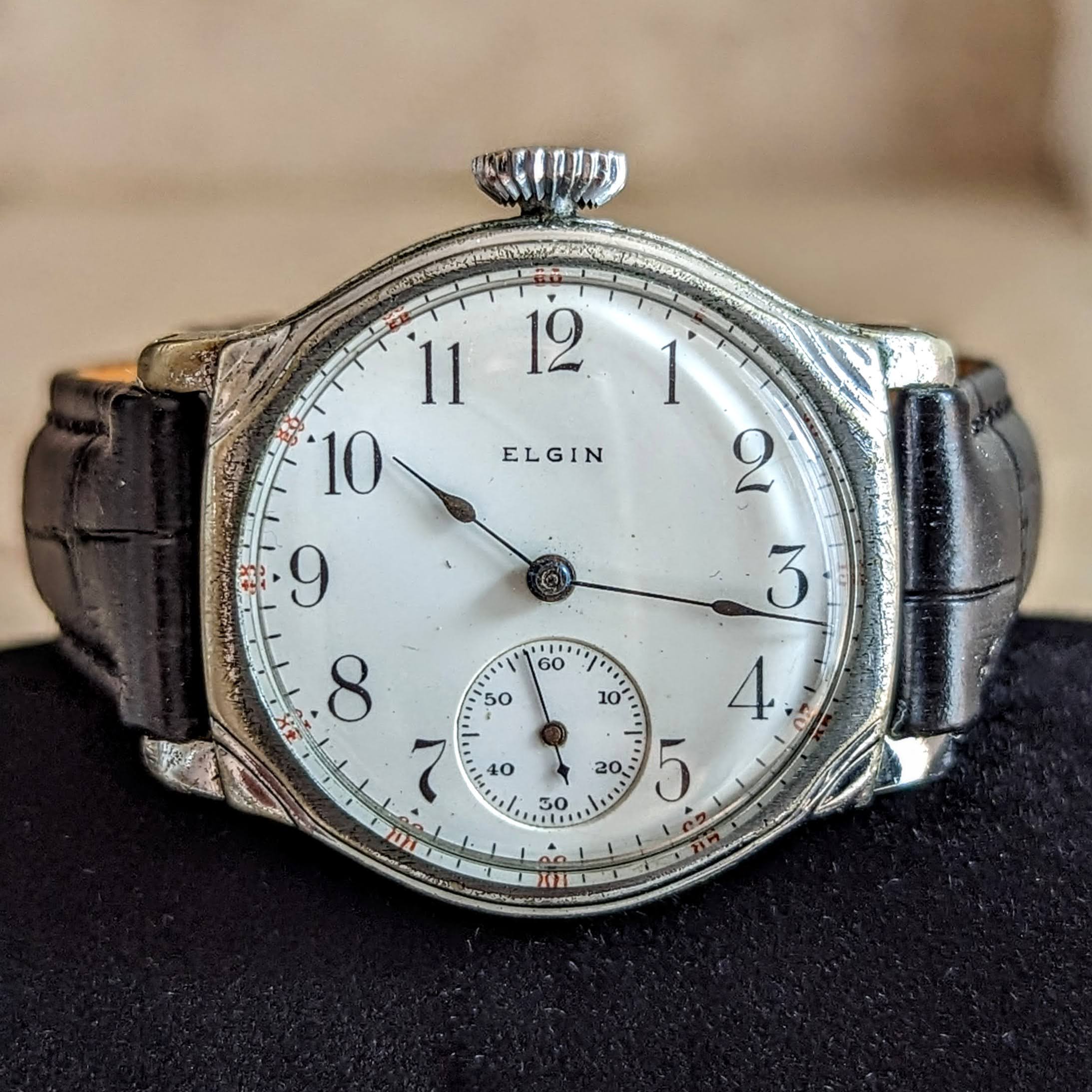 1908 ELGIN Transitional Wristwatch 15J Grade 355 U.S.A. Art Deco Watch - Image 2
