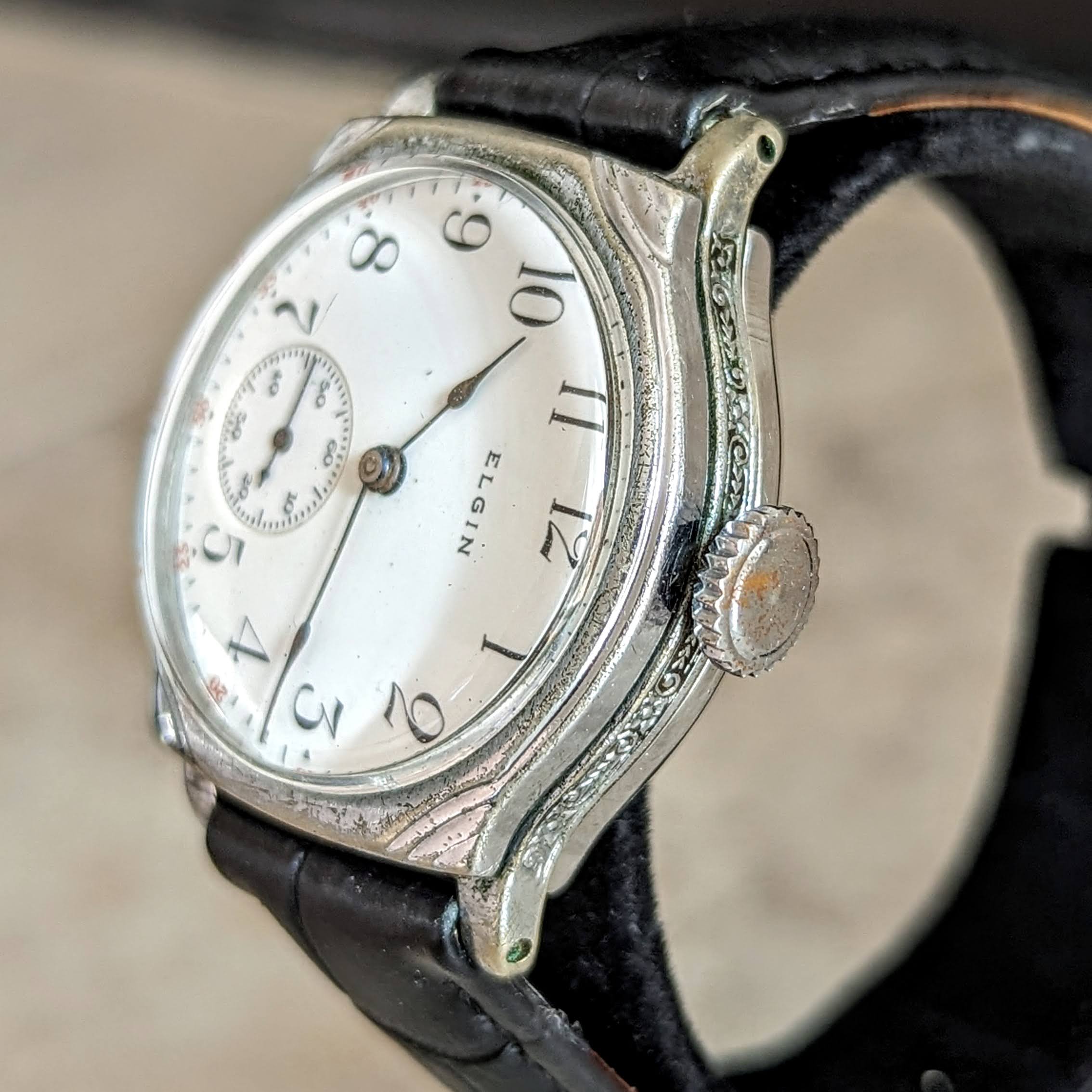 1908 ELGIN Transitional Wristwatch 15J Grade 355 U.S.A. Art Deco Watch - Image 3
