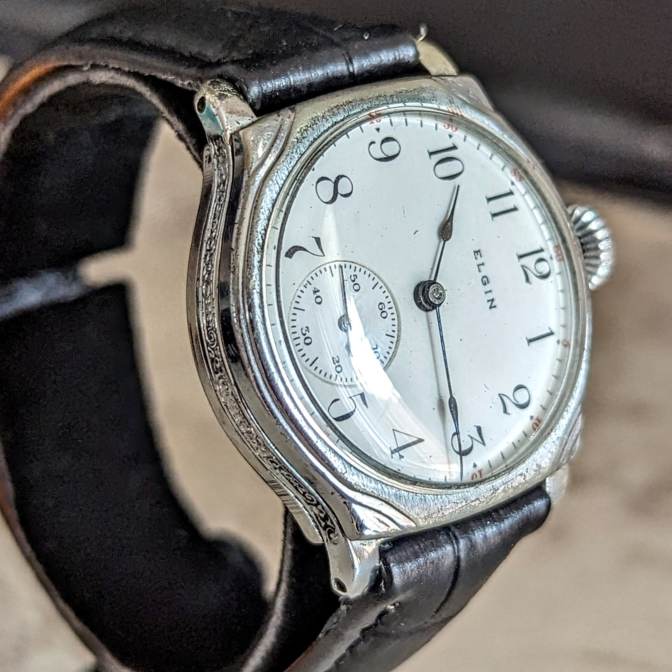 1908 ELGIN Transitional Wristwatch 15J Grade 355 U.S.A. Art Deco Watch - Image 4
