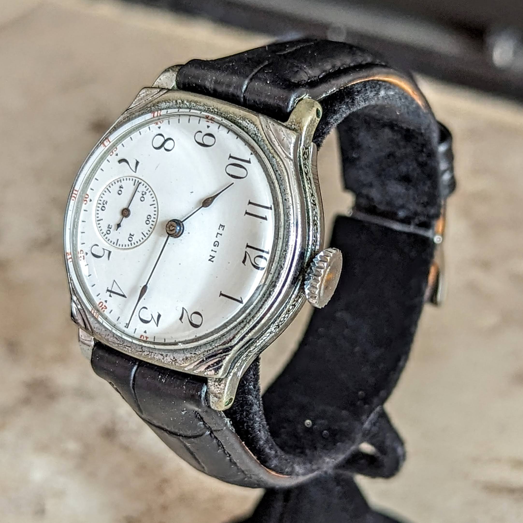 1908 ELGIN Transitional Wristwatch 15J Grade 355 U.S.A. Art Deco Watch - Image 5