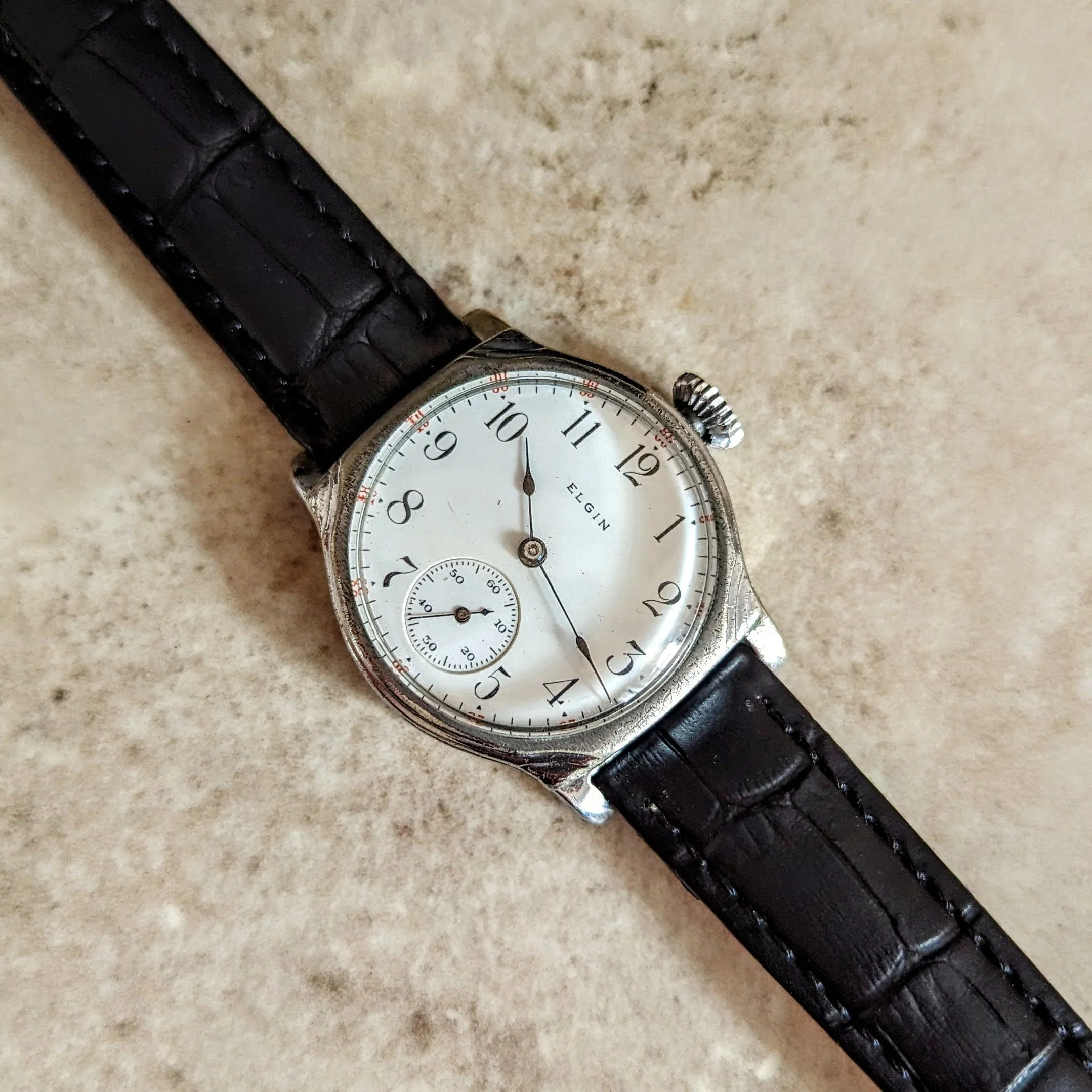 1908 ELGIN Transitional Wristwatch 15J Grade 355 U.S.A. Art Deco Watch - Image 7