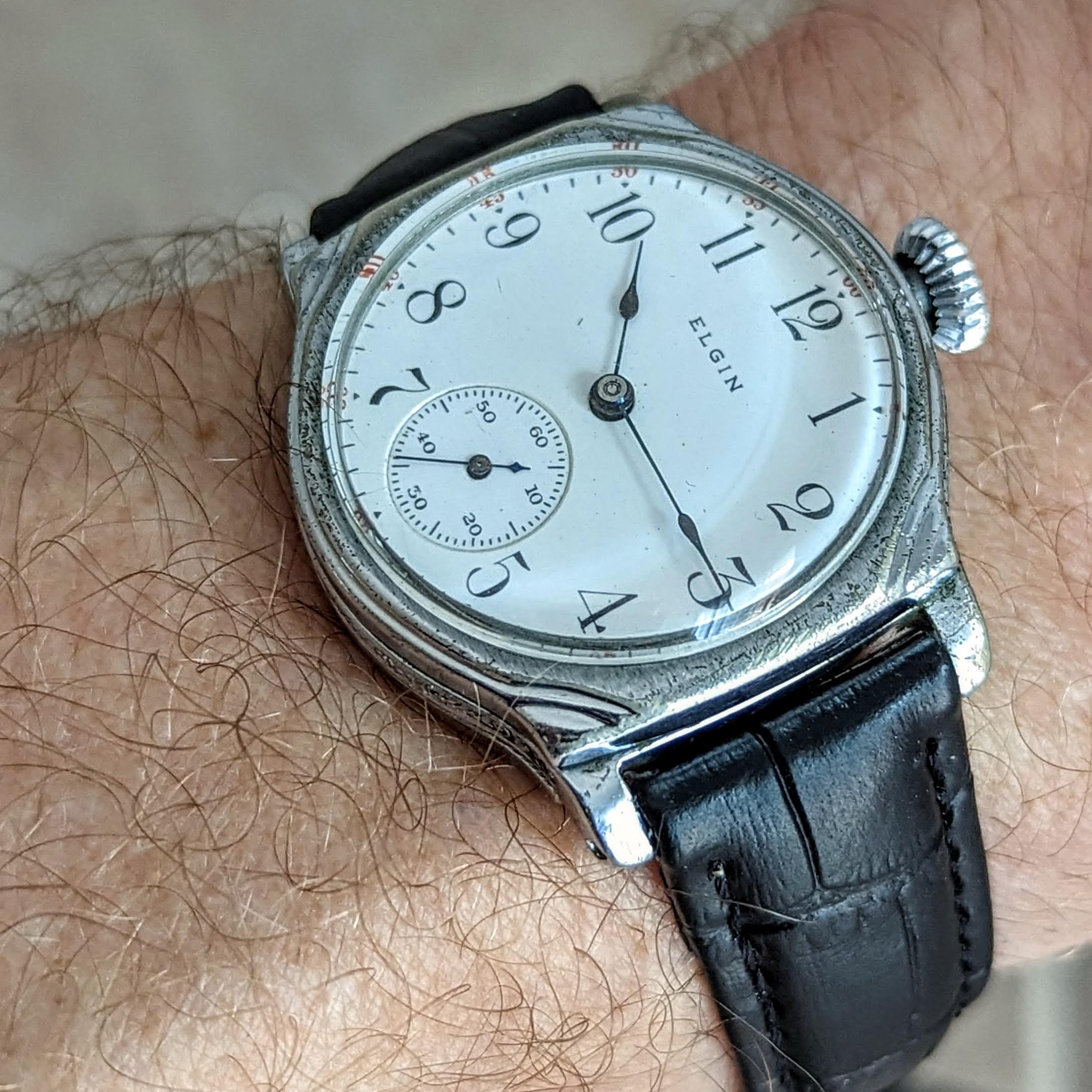 1908 ELGIN Transitional Wristwatch 15J Grade 355 U.S.A. Art Deco Watch - Image 8