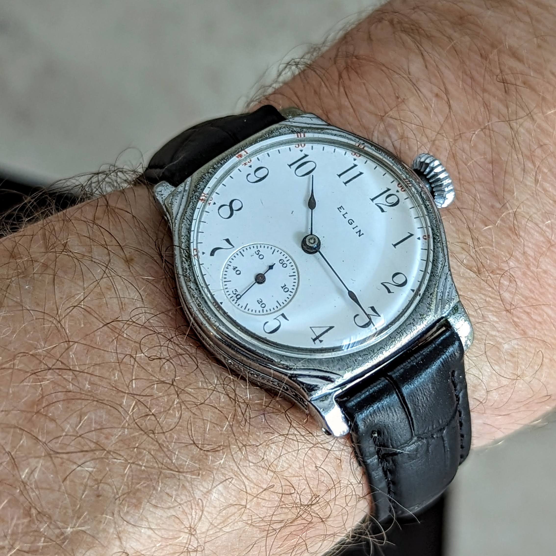 1908 ELGIN Transitional Wristwatch 15J Grade 355 U.S.A. Art Deco Watch - Image 9