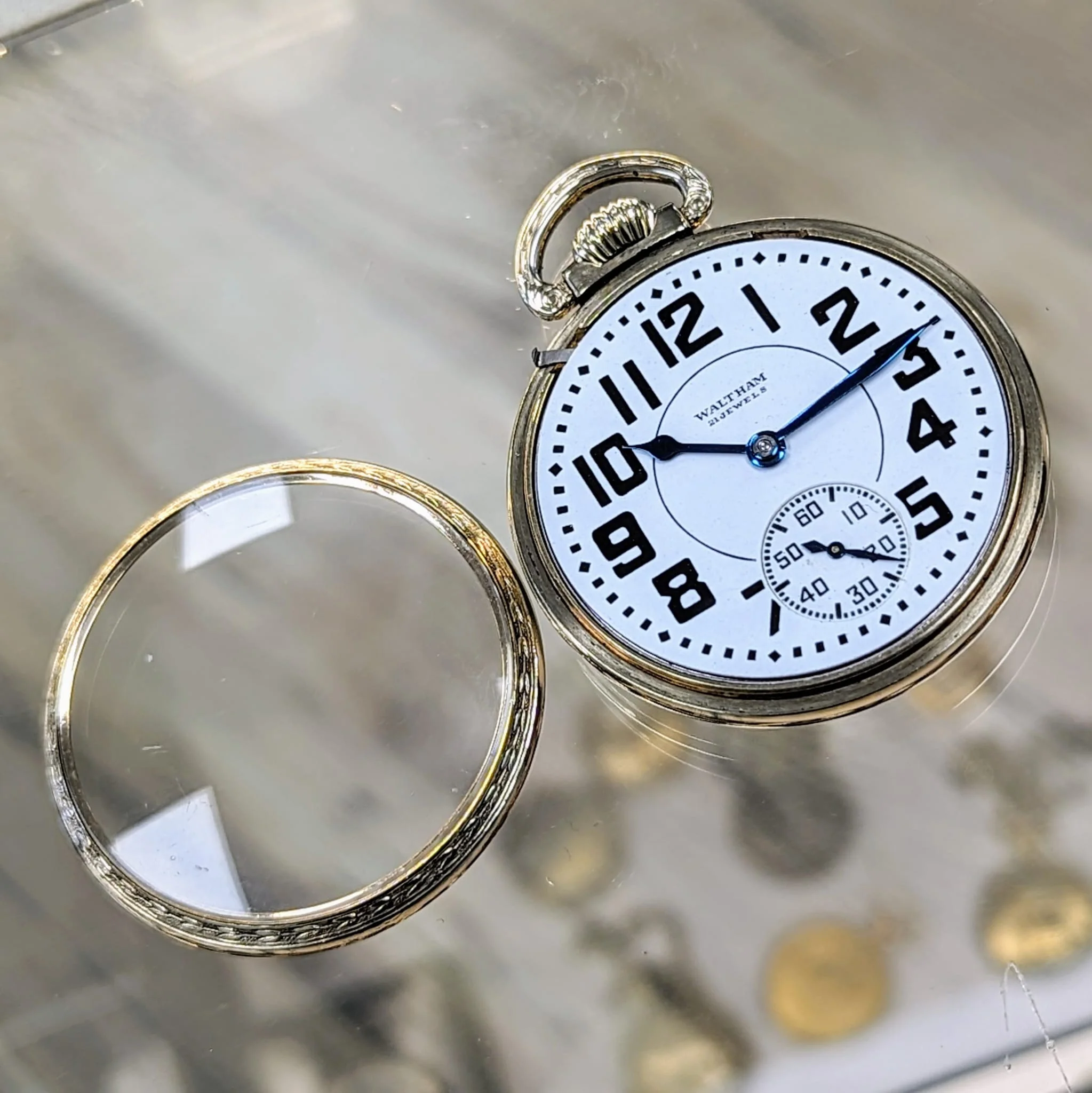 1908 WALTHAM Riverside Pocket Watch Railroad 16s 21 Jewels Grade No. 1621 Adj. 10K RGP - Image 10