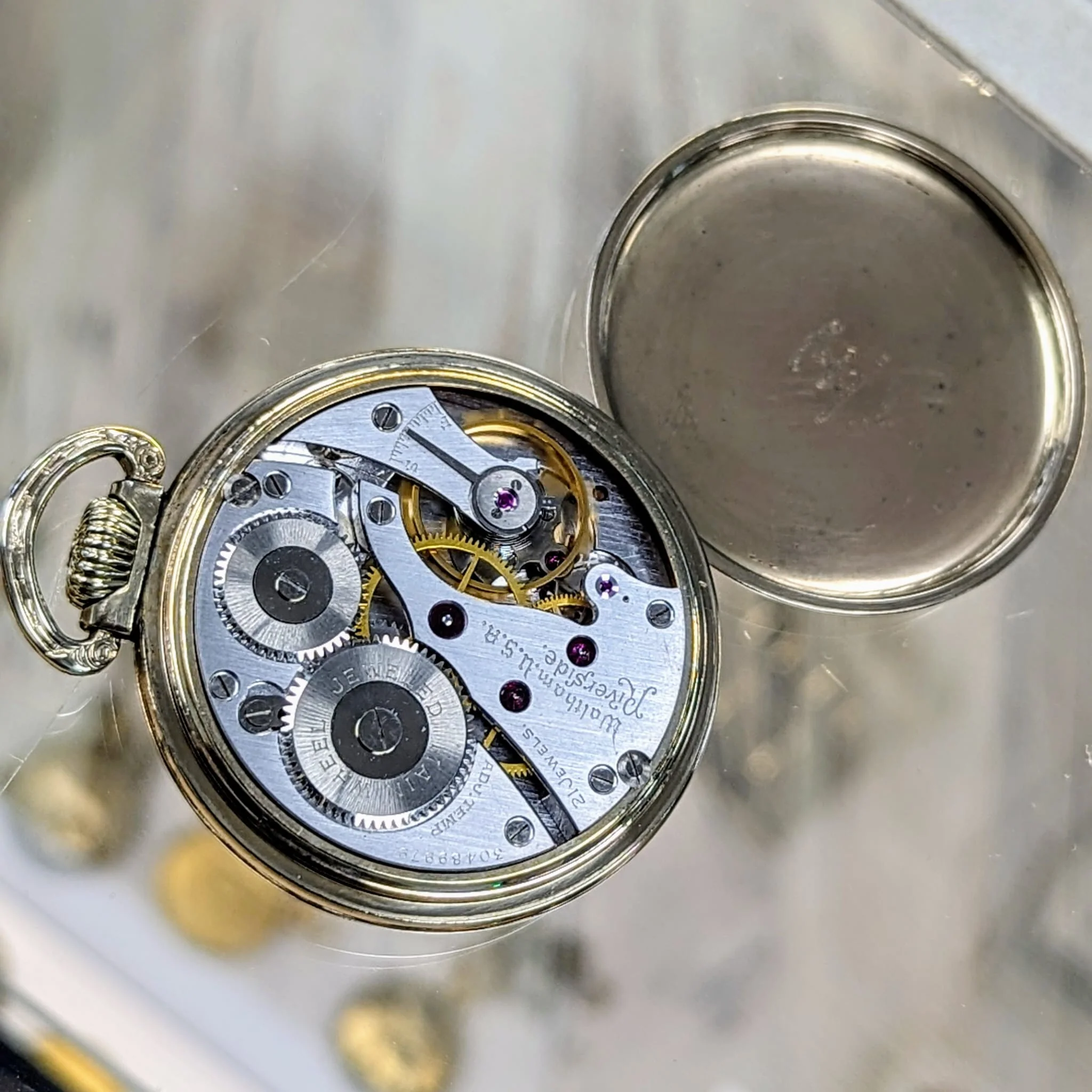 1908 WALTHAM Riverside Pocket Watch Railroad 16s 21 Jewels Grade No. 1621 Adj. 10K RGP - Image 11