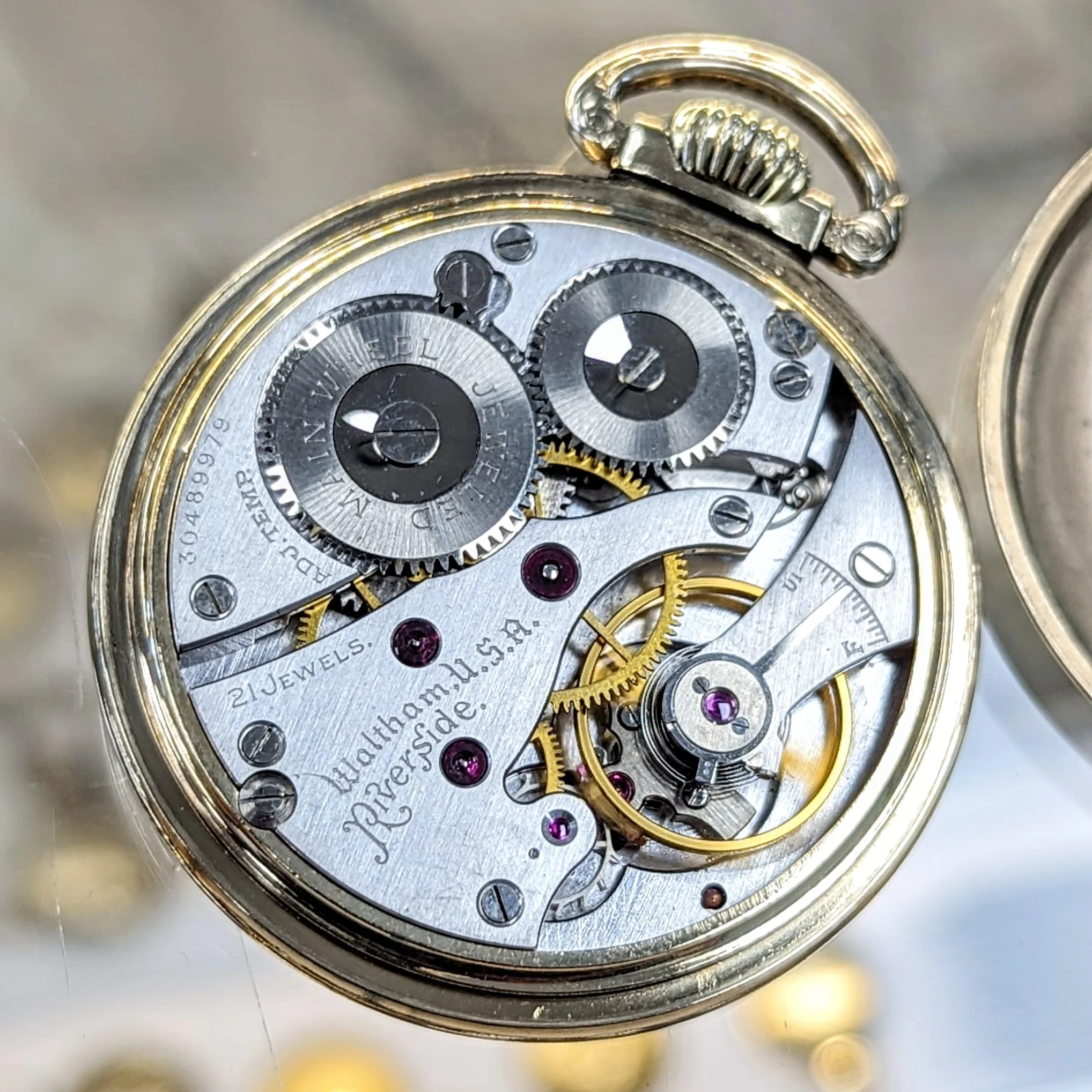 1908 WALTHAM Riverside Pocket Watch Railroad 16s 21 Jewels Grade No. 1621 Adj. 10K RGP - Image 12