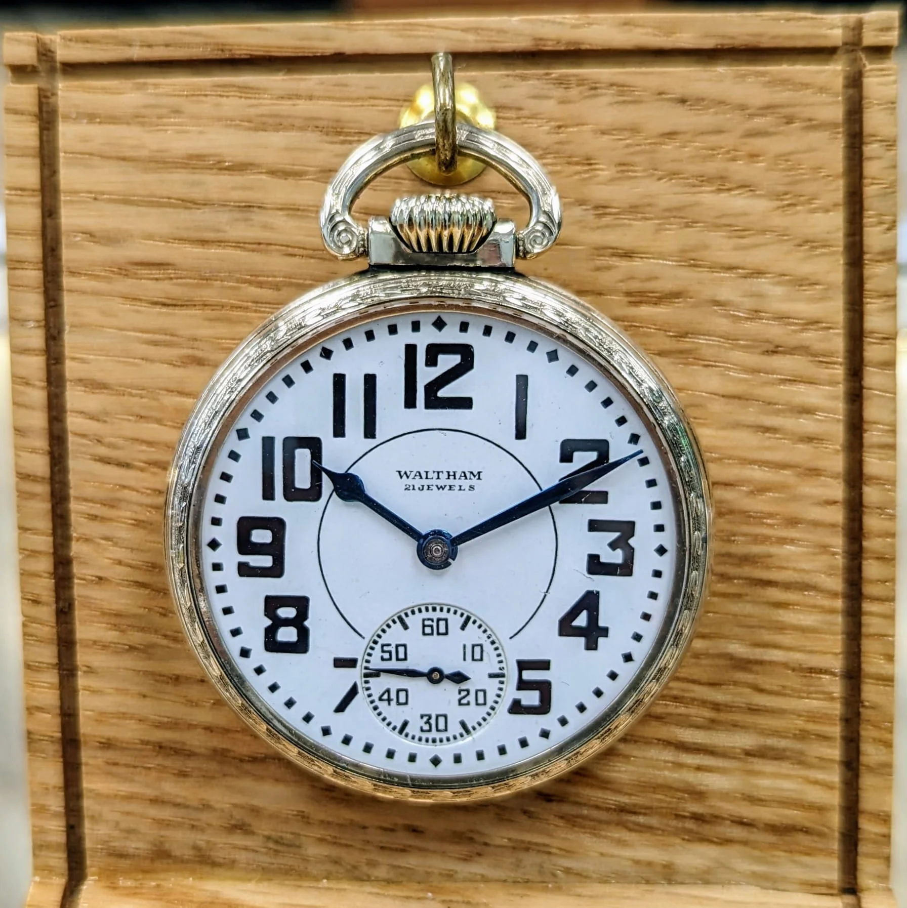 1908 WALTHAM Riverside Pocket Watch Railroad 16s 21 Jewels Grade No. 1621 Adj. 10K RGP - Image 2