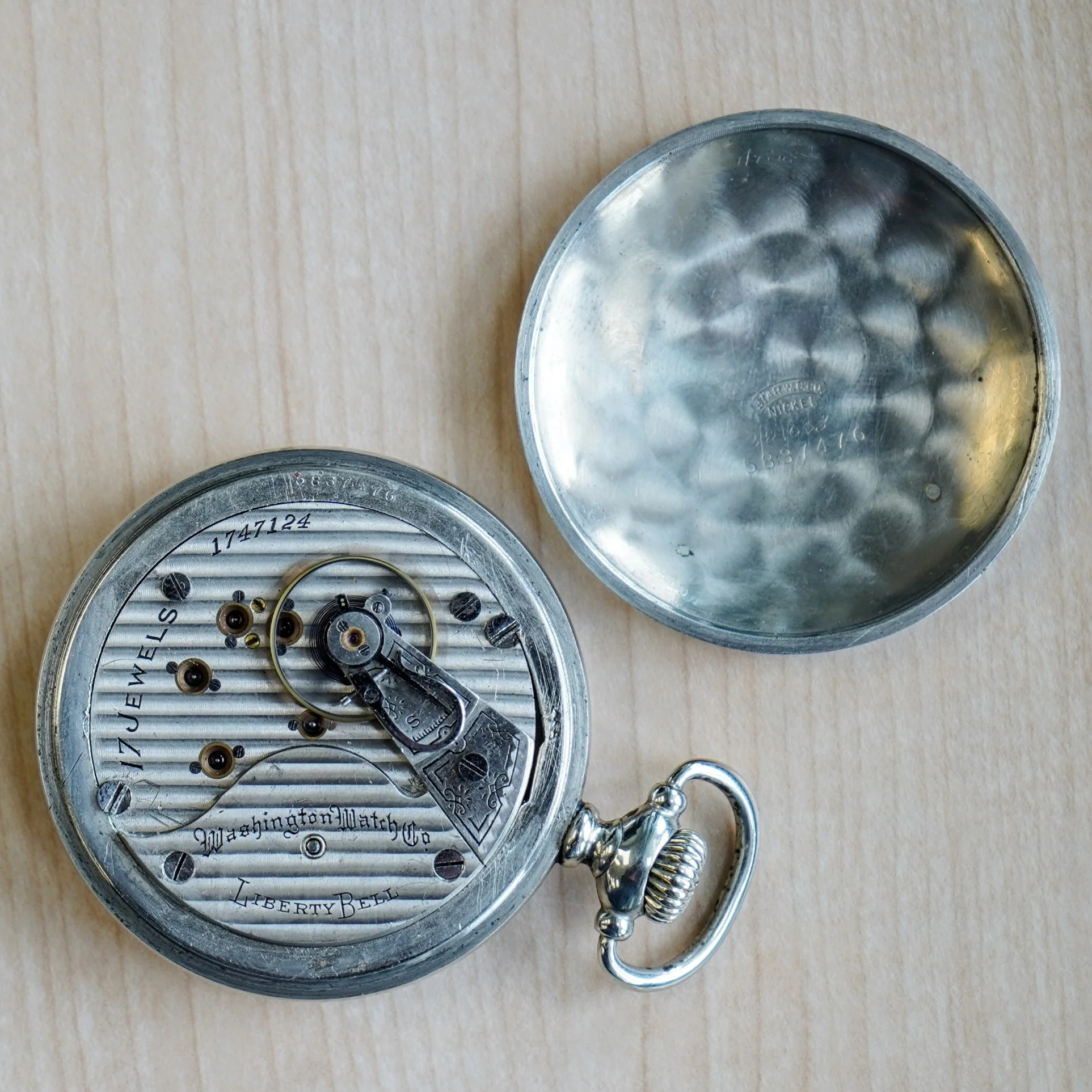 1908 WASHINGTON Pocket Watch Openface 18s Liberty Bell Grade 69 by Illinois Watch Co. 17 Jewels - Image 11