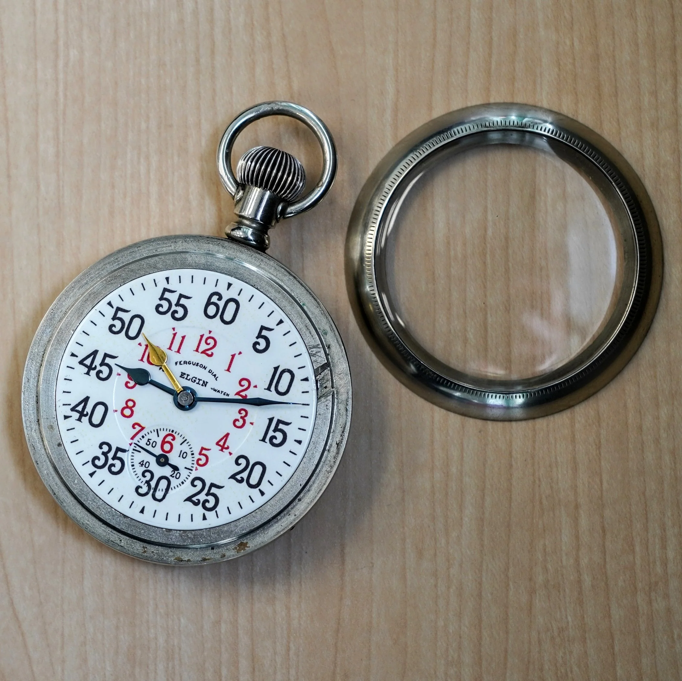 1911 ELGIN B.W. Raymond Rail Road Pocket Watch Ferguson Dial 18s Openface 21 Jewels - Image 11