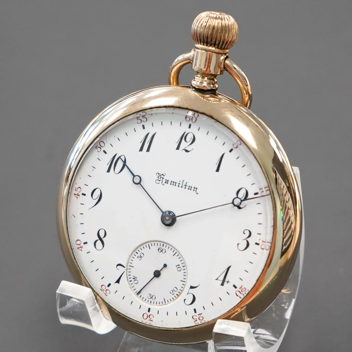 1911 HAMILTON Pocket Watch 16s Openface 17 Jewels Grade 974 Adjusted - Image 3