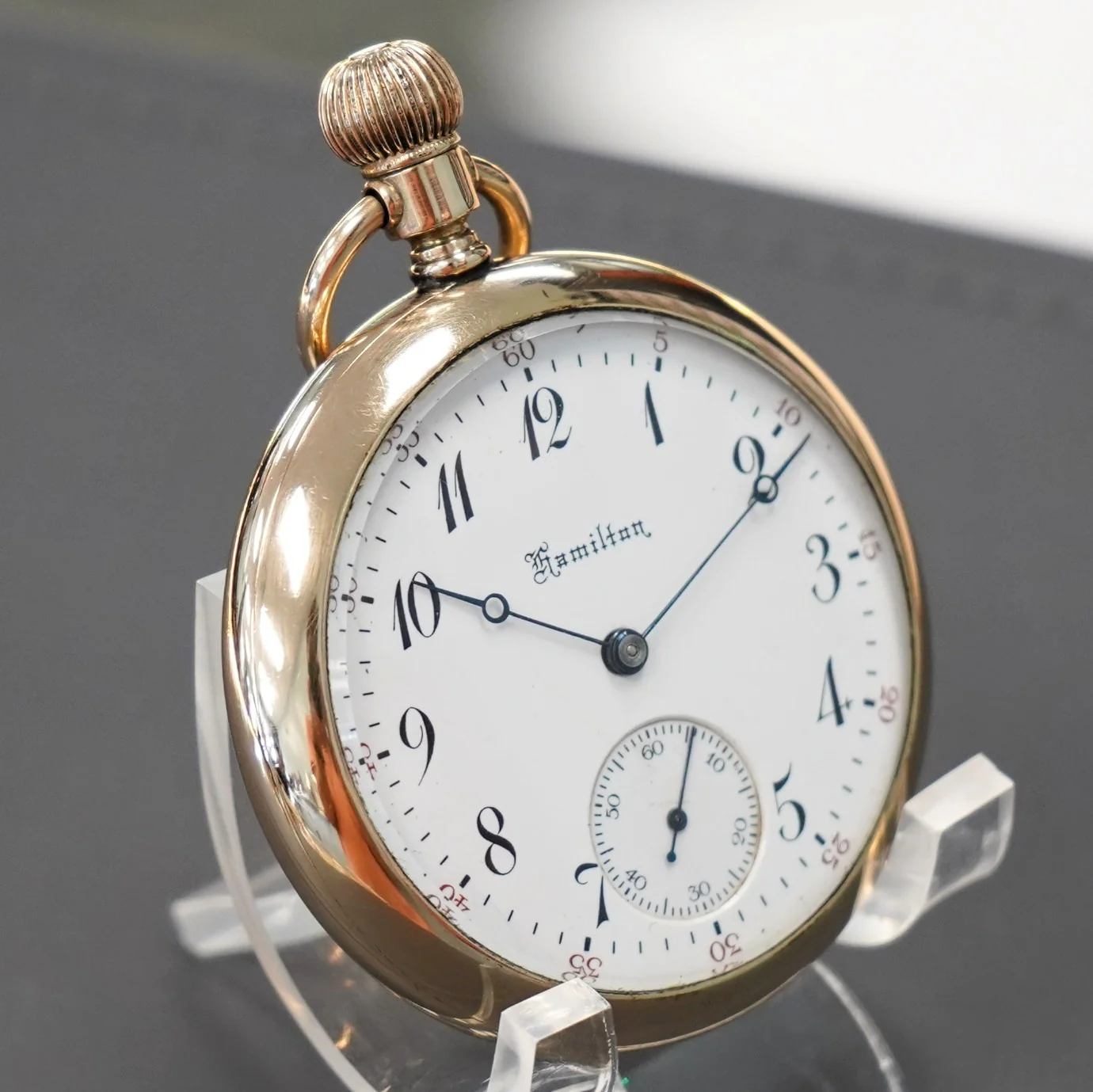 1911 HAMILTON Pocket Watch 16s Openface 17 Jewels Grade 974 Adjusted - Image 4