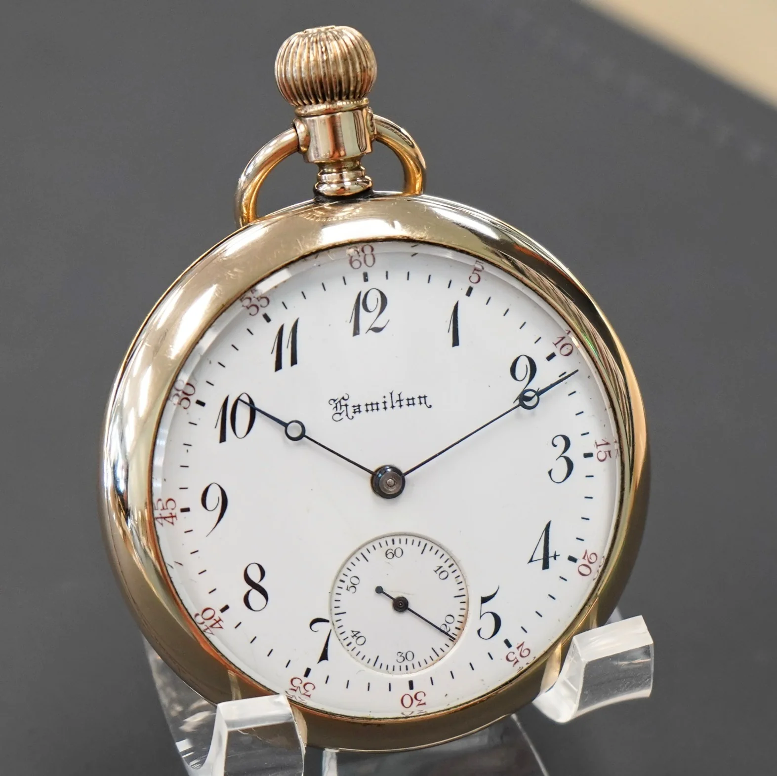 1911 HAMILTON Pocket Watch 16s Openface 17 Jewels Grade 974 Adjusted - Image 5