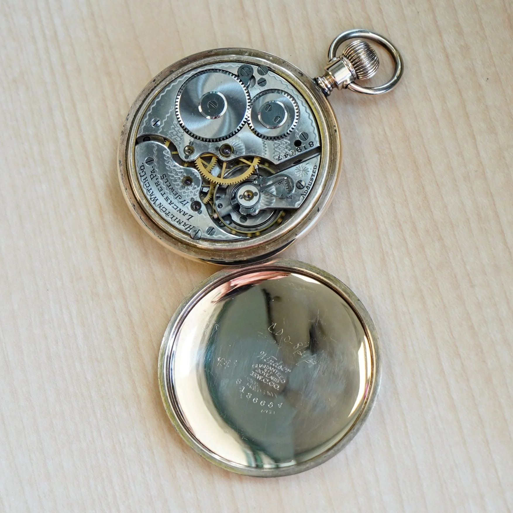 1911 HAMILTON Pocket Watch 16s Openface 17 Jewels Grade 974 Adjusted - Image 9