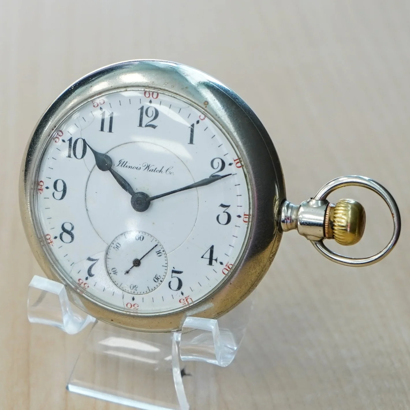 1912 ILLINOIS Pocket Watch Openface 18s Grade 69 Lever Set 17 Jewels Vintage Timepiece - Image 4