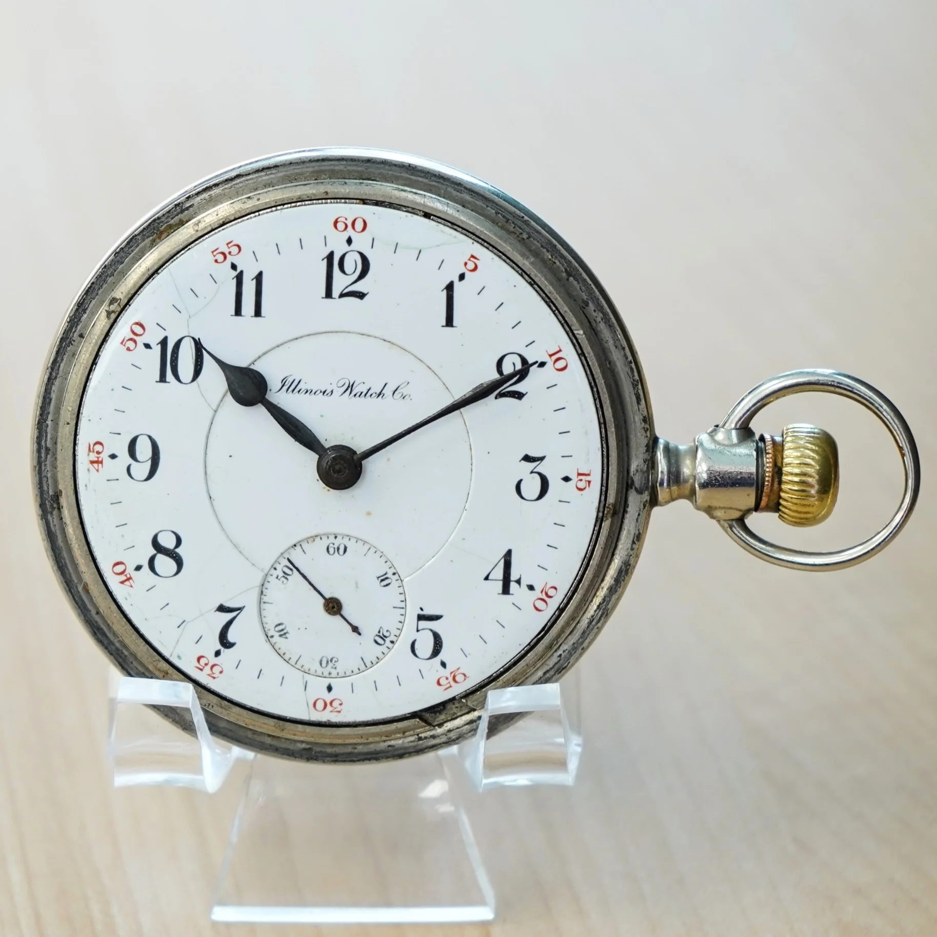 1912 ILLINOIS Pocket Watch Openface 18s Grade 69 Lever Set 17 Jewels Vintage Timepiece - Image 9